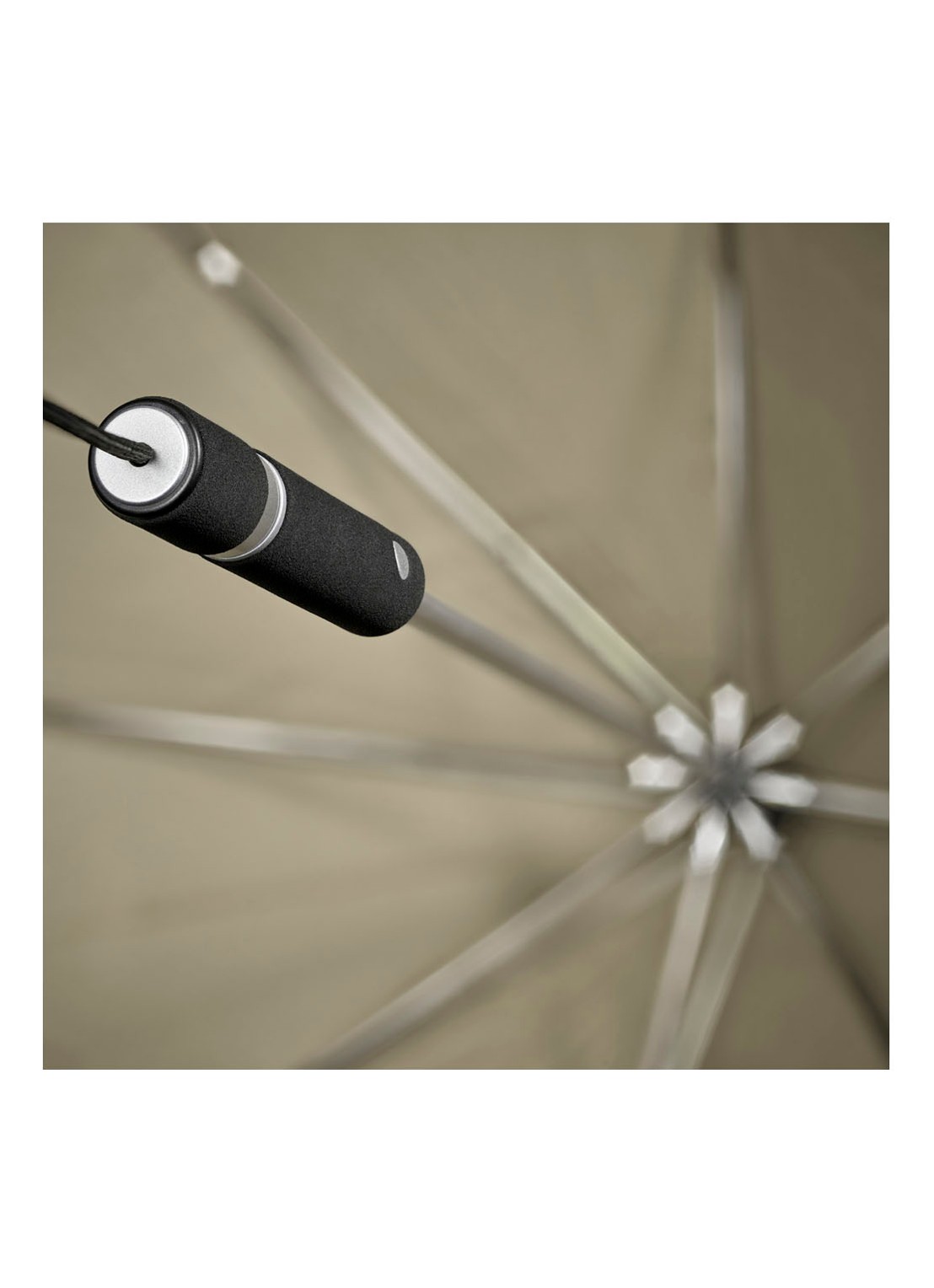 Senz Original aerodynamische lange stormparaplu - detail 5 beige
