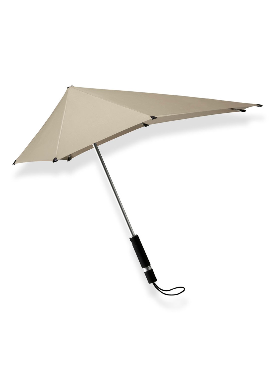 Senz Original aerodynamische lange stormparaplu - voorkant beige