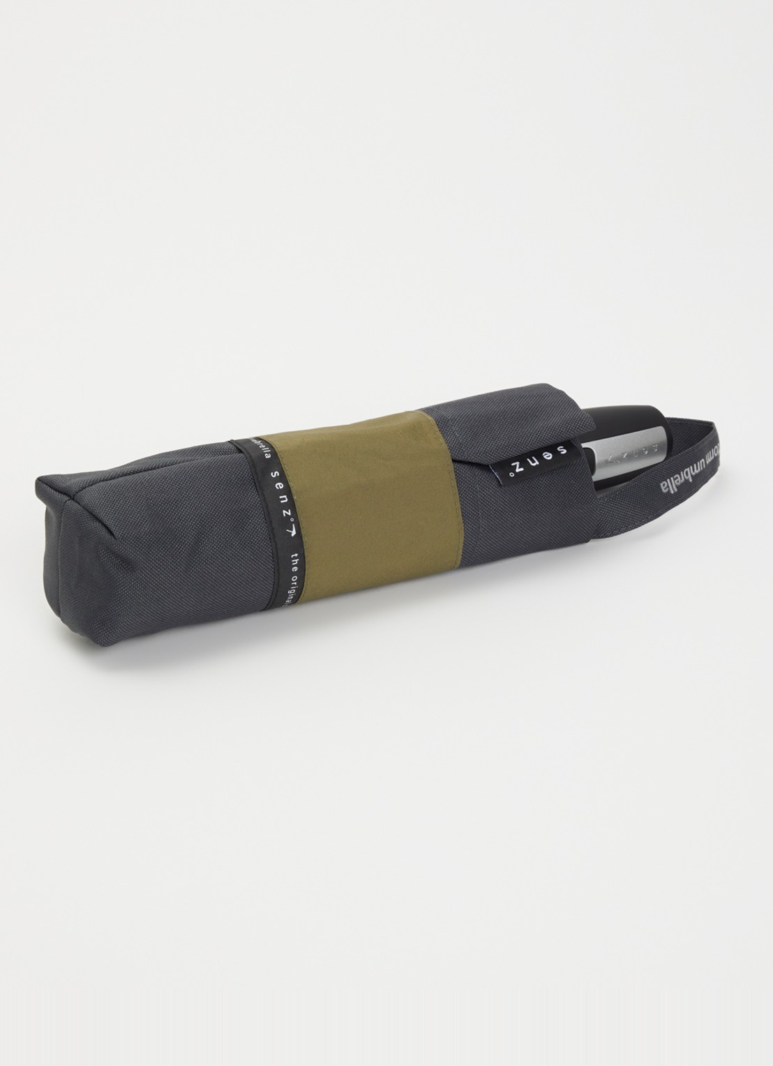 Senz Senz Mini Automatic opvouwbare paraplu - voorkant 2 olijfgroen