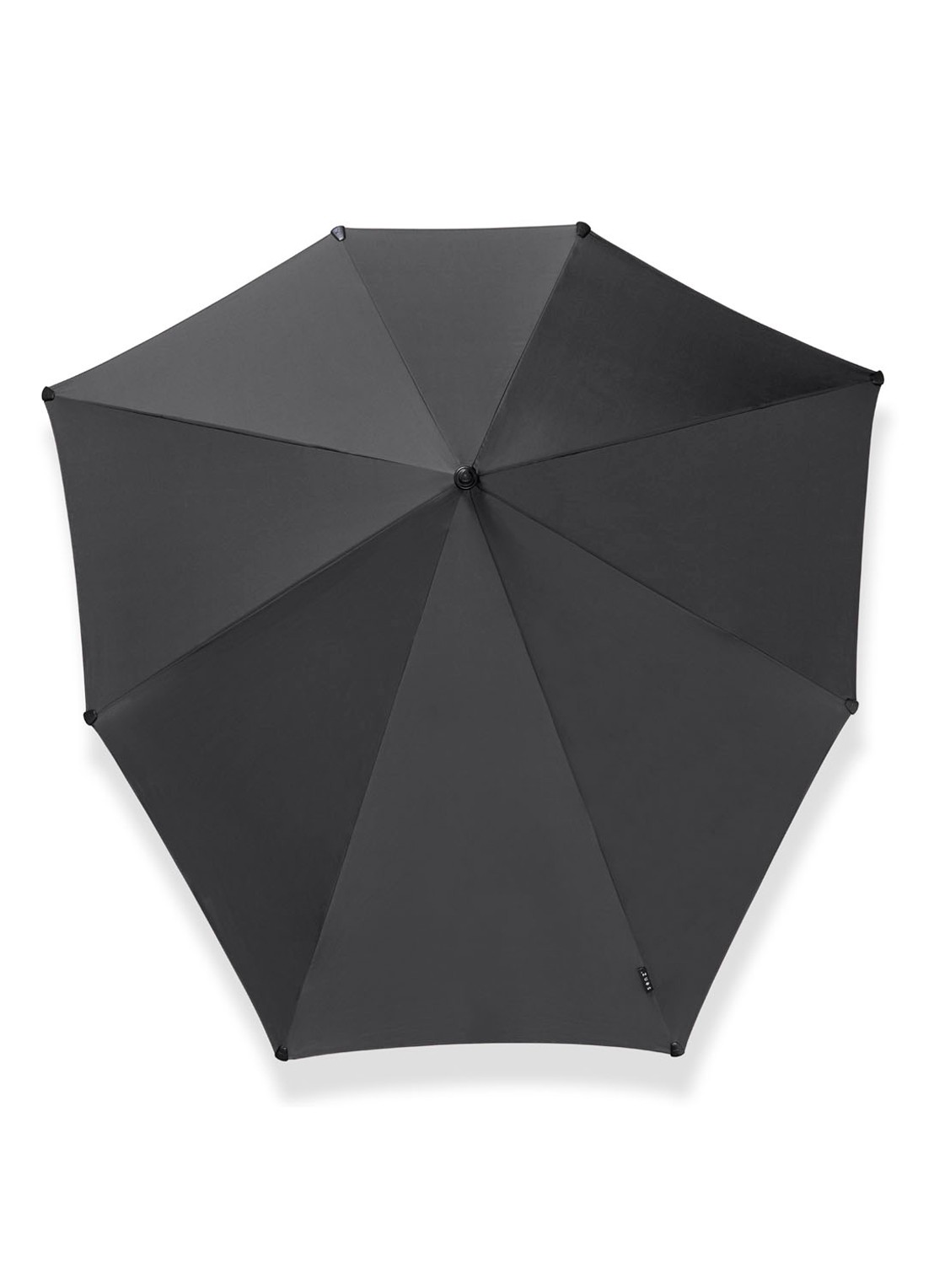 Senz XXL aerodynamische lange stormparaplu - voorkant 2 zwart