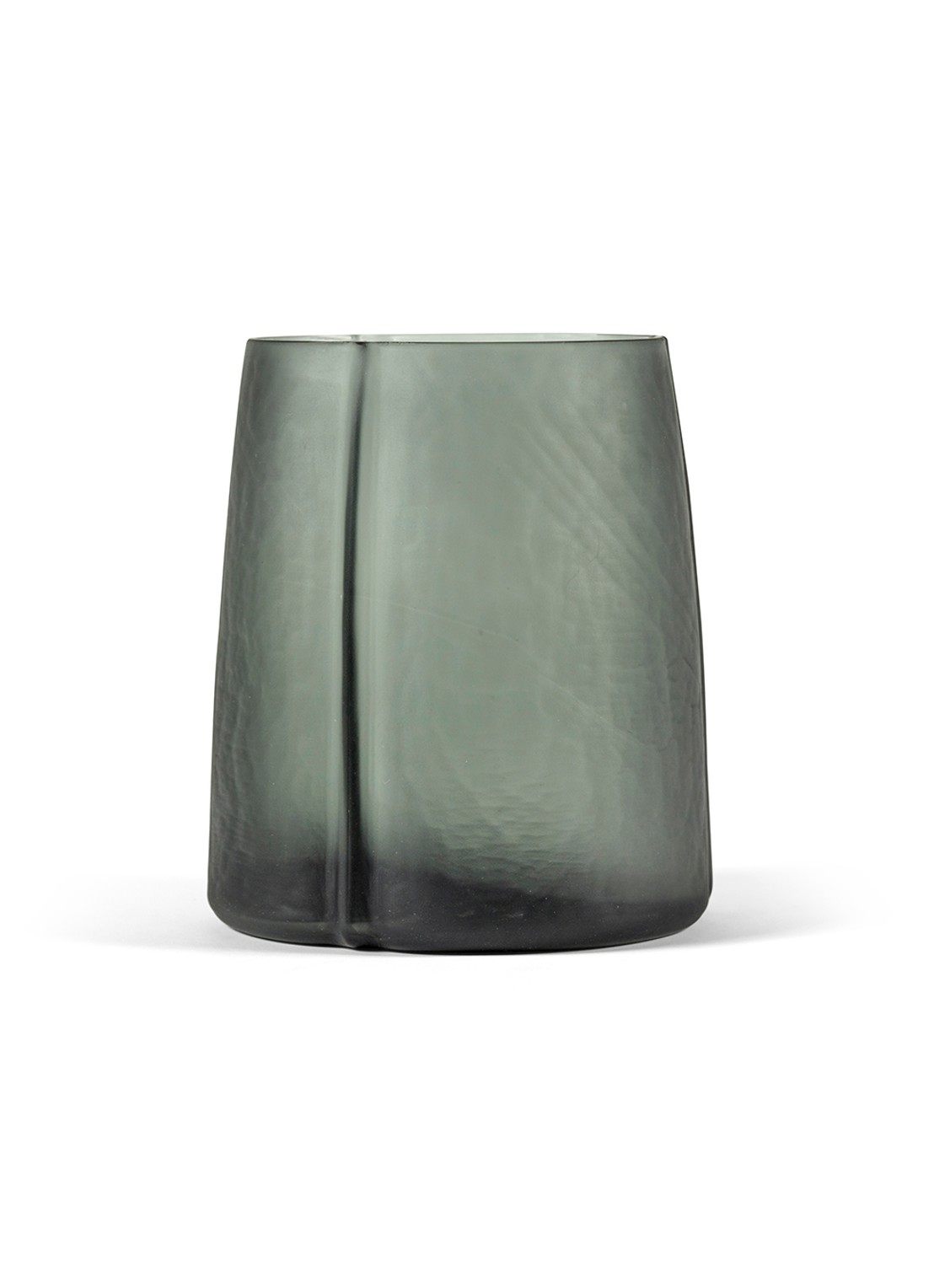 Serax  01 Gevormde vaas van mondgeblazen glas 20 cm  - achterkant 5 antraciet
