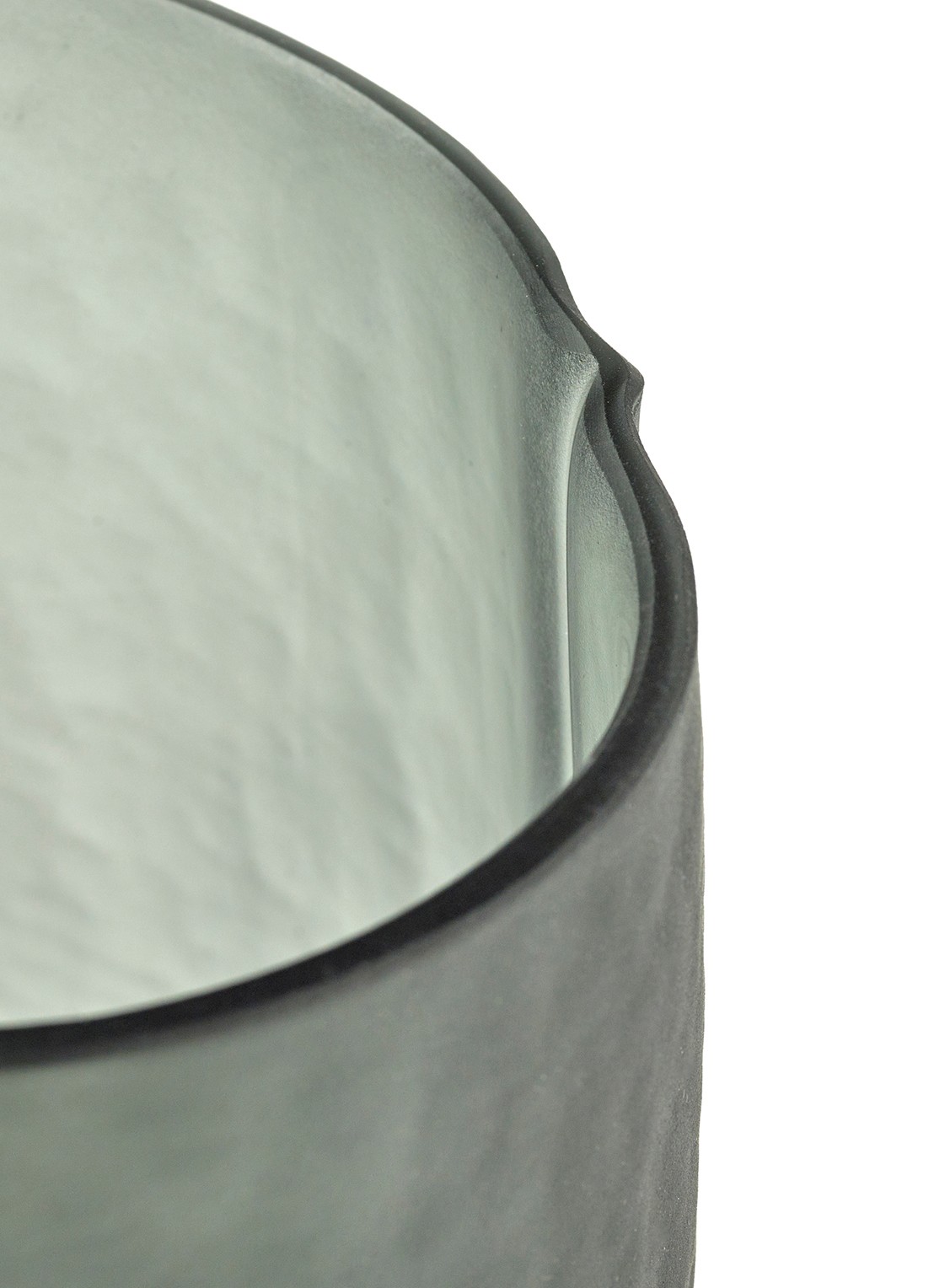 Serax  01 Gevormde vaas van mondgeblazen glas 20 cm  - detail 3 antraciet