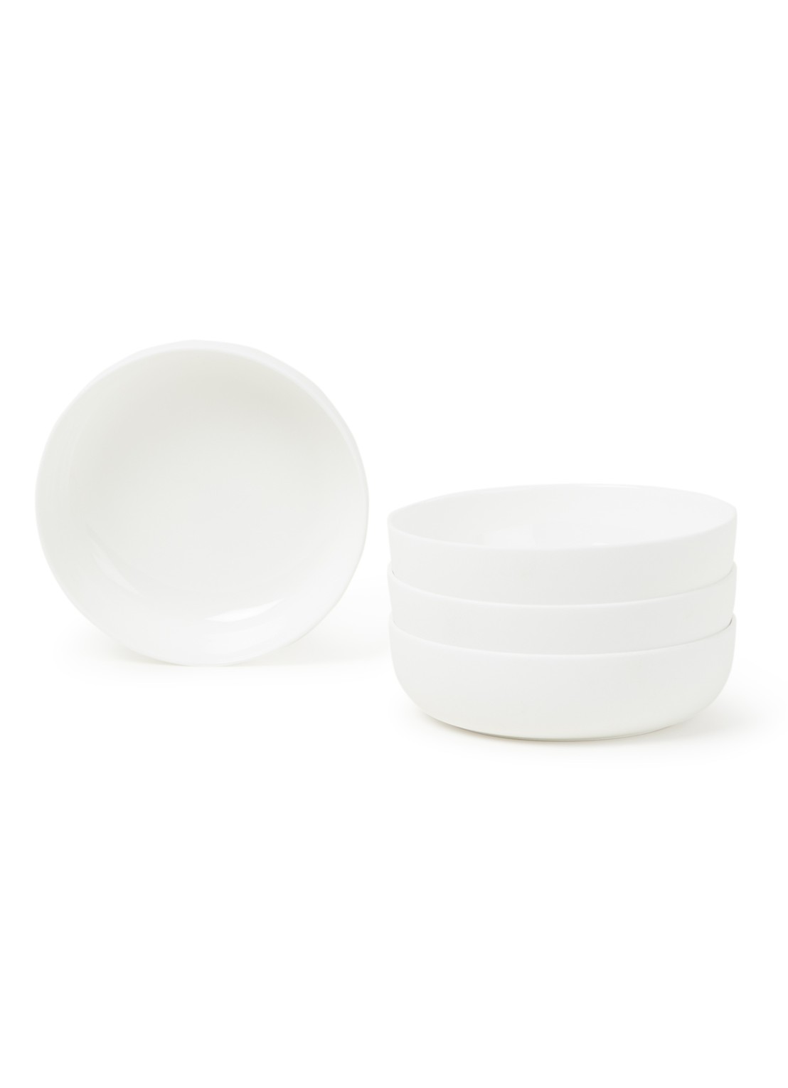 Serax By Piet Boon diep bord S 16 cm set van 4 - voorkant wit