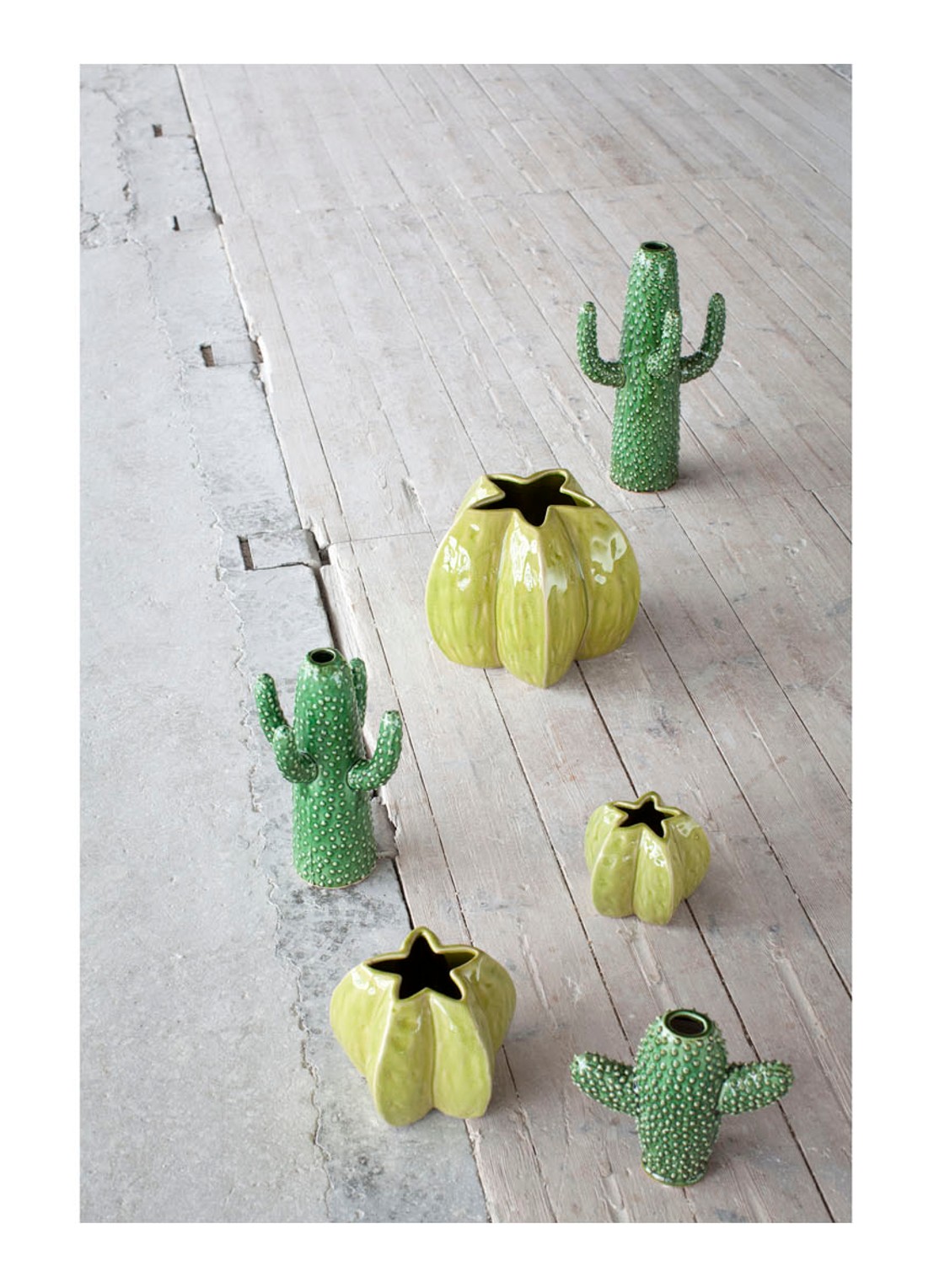 Serax Cactus vaas 29 cm - voorkant 2 groen