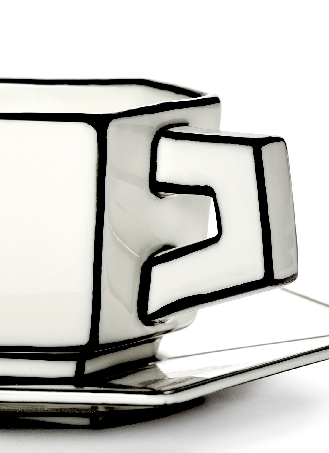 Serax Carte Blanche espressokopje en schotel - detail 4 wit
