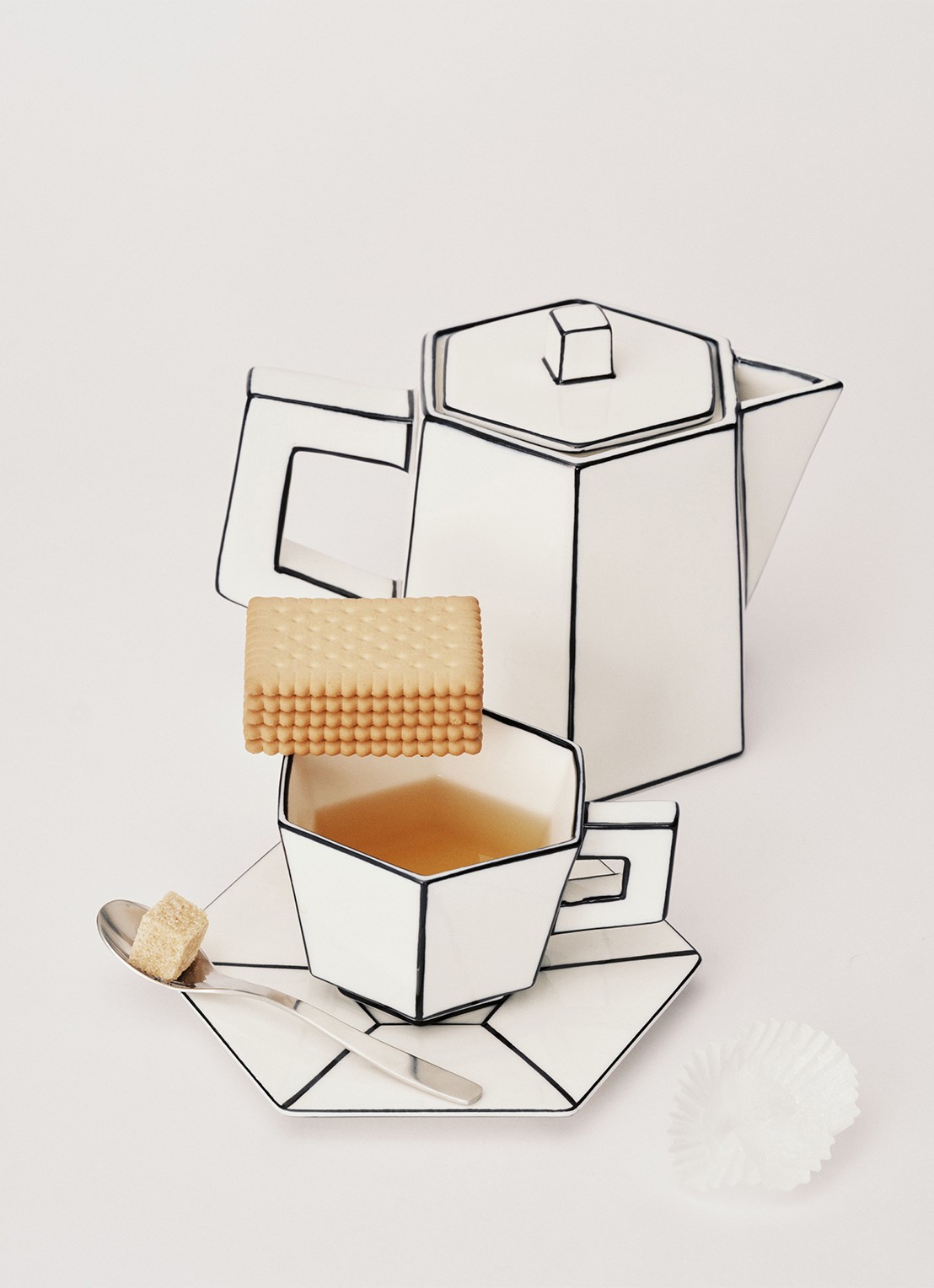 Serax Carte Blanche theepot - detail 6 wit