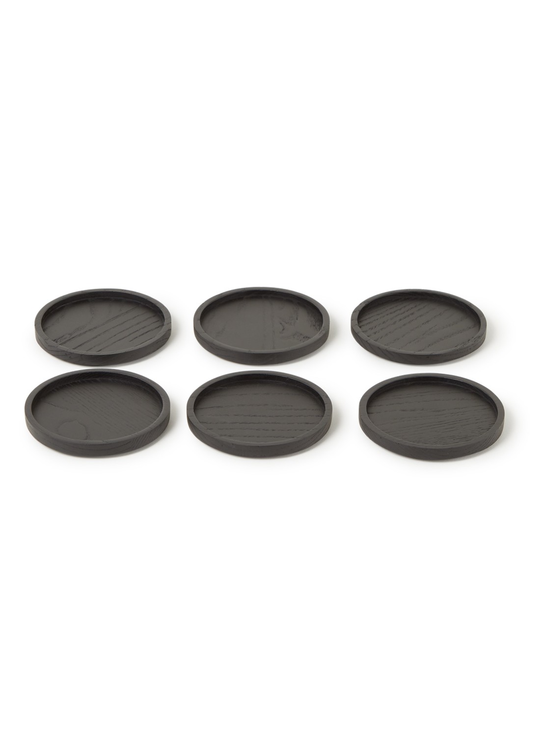 Serax Coaster Glass onderzetter set van 6 - voorkant 2 zwart