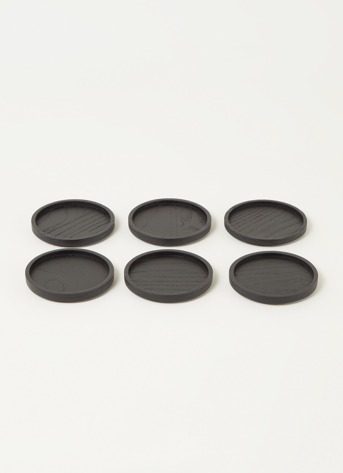 Serax Coaster Glass onderzetter set van 6 - voorkant 3 zwart