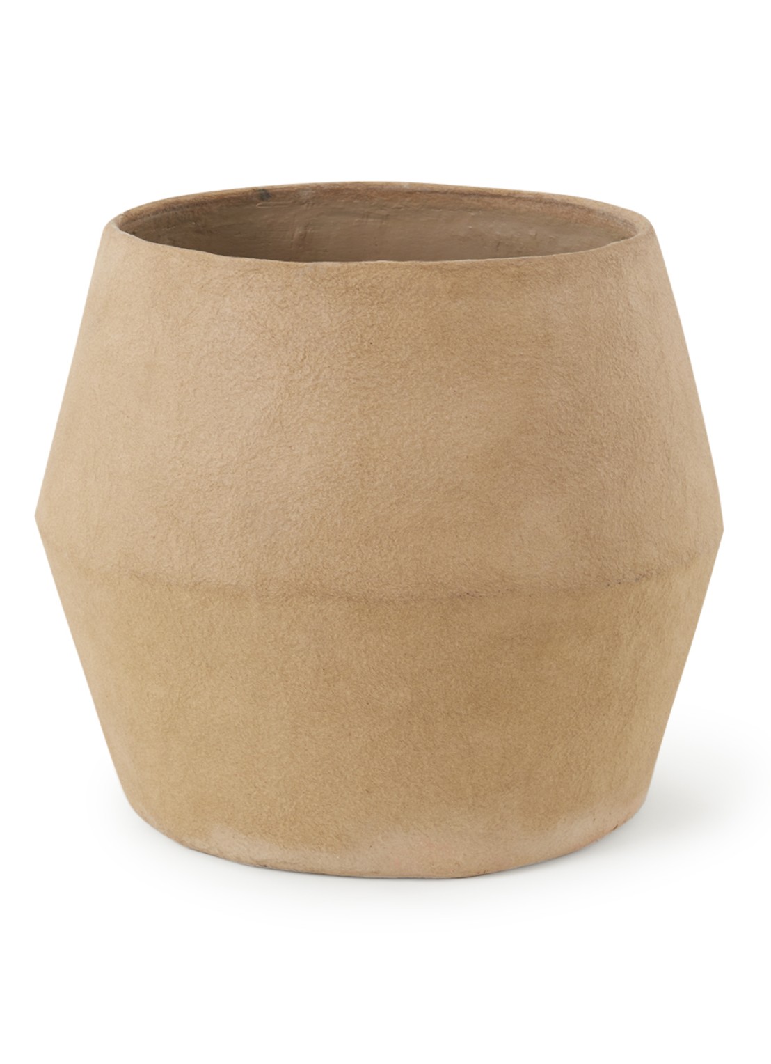 Serax Construct S plantenpot van papier maché voor binnen en buiten Ø50 cm - voorkant zand