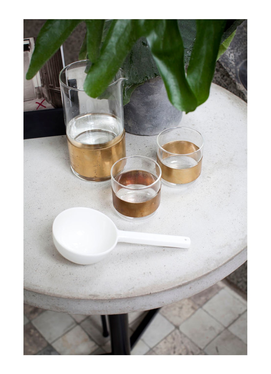 Serax Copper Chemistry glas 20 cl - voorkant 2 goud