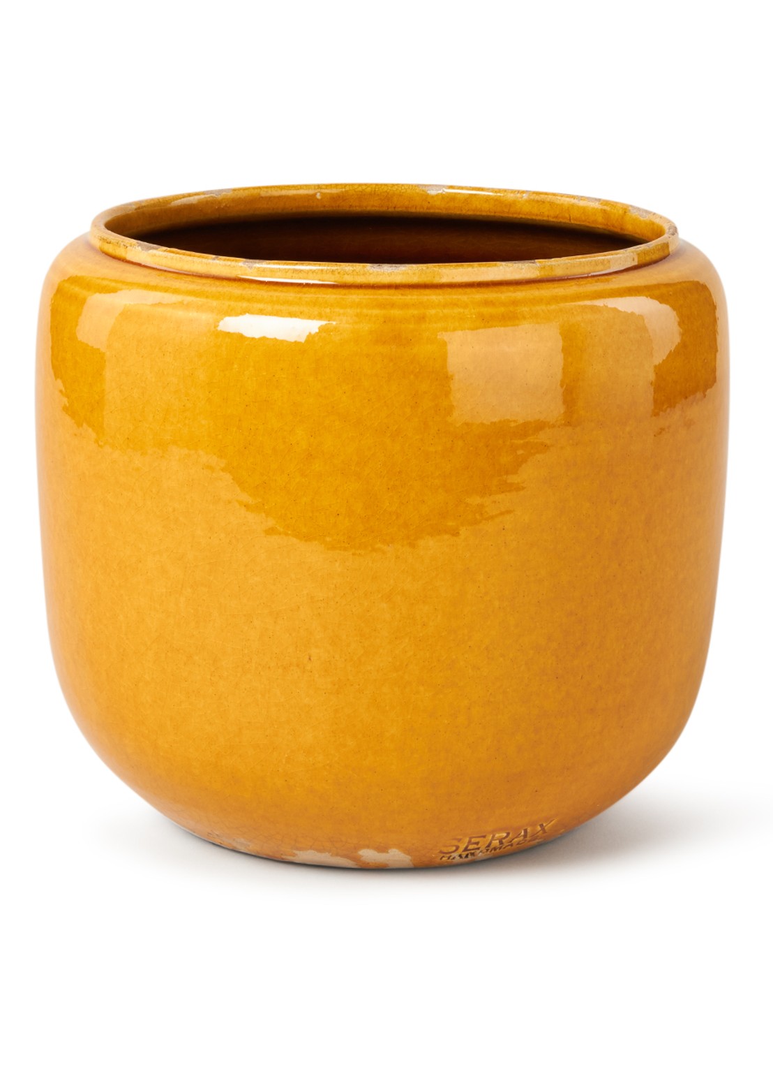 Serax Costa bloempot voor binnen - 19 cm  - voorkant 2 geel