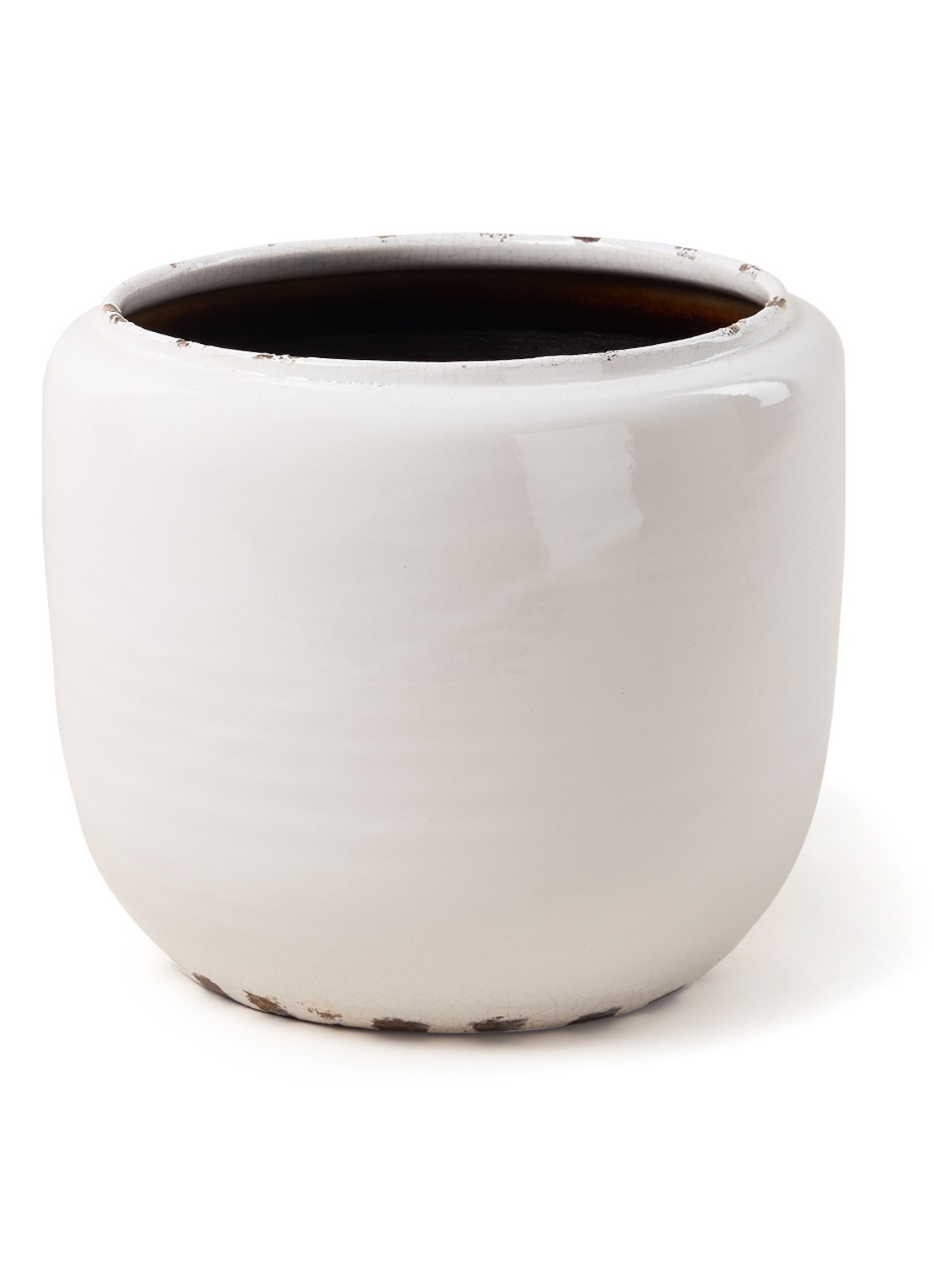 Serax Costa M bloempot van keramiek voor binnen Ø21 cm - voorkant 2 gebroken wit