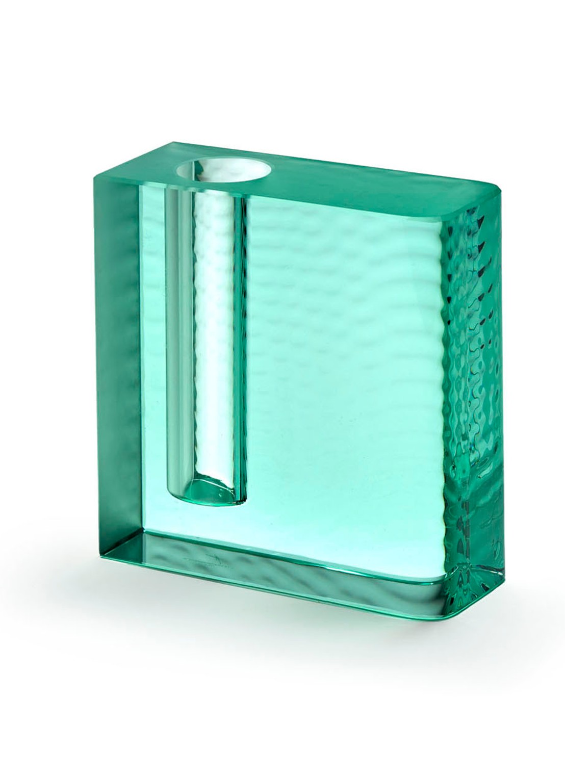 Serax Edu 1 by Ann Demeulemeester vaas 13,1 cm - voorkant turquoise