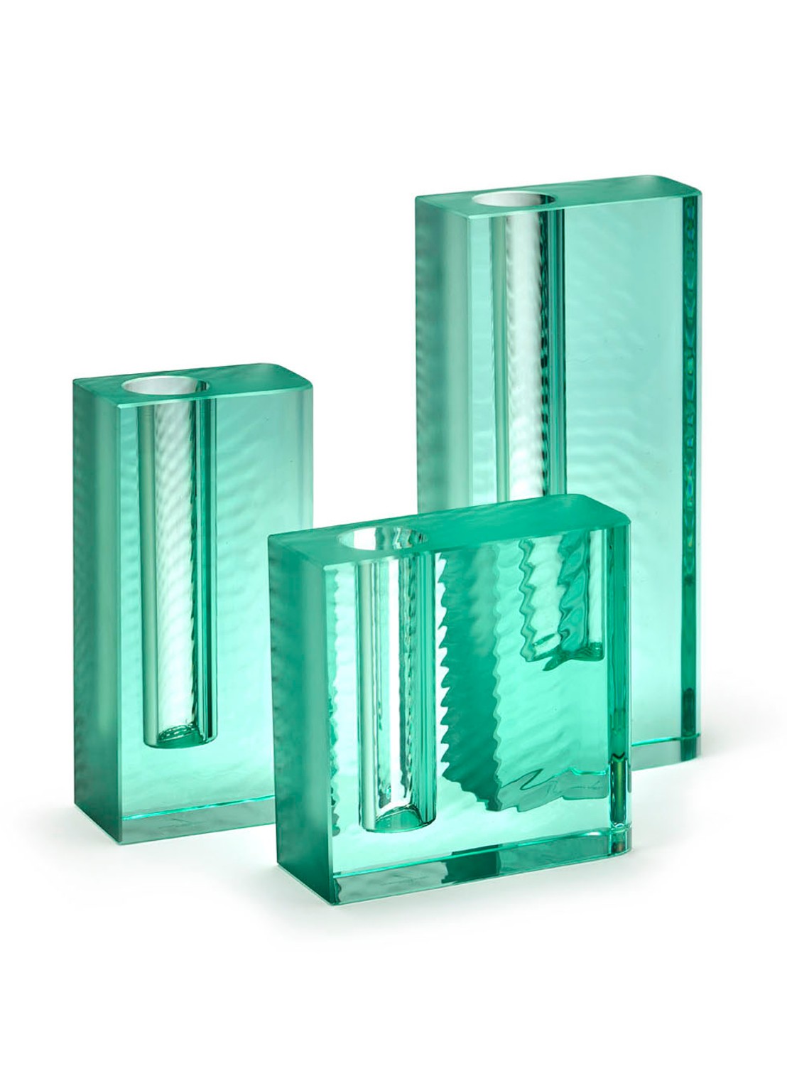 Serax Edu 1 by Ann Demeulemeester vaas 13,1 cm - voorkant 2 turquoise