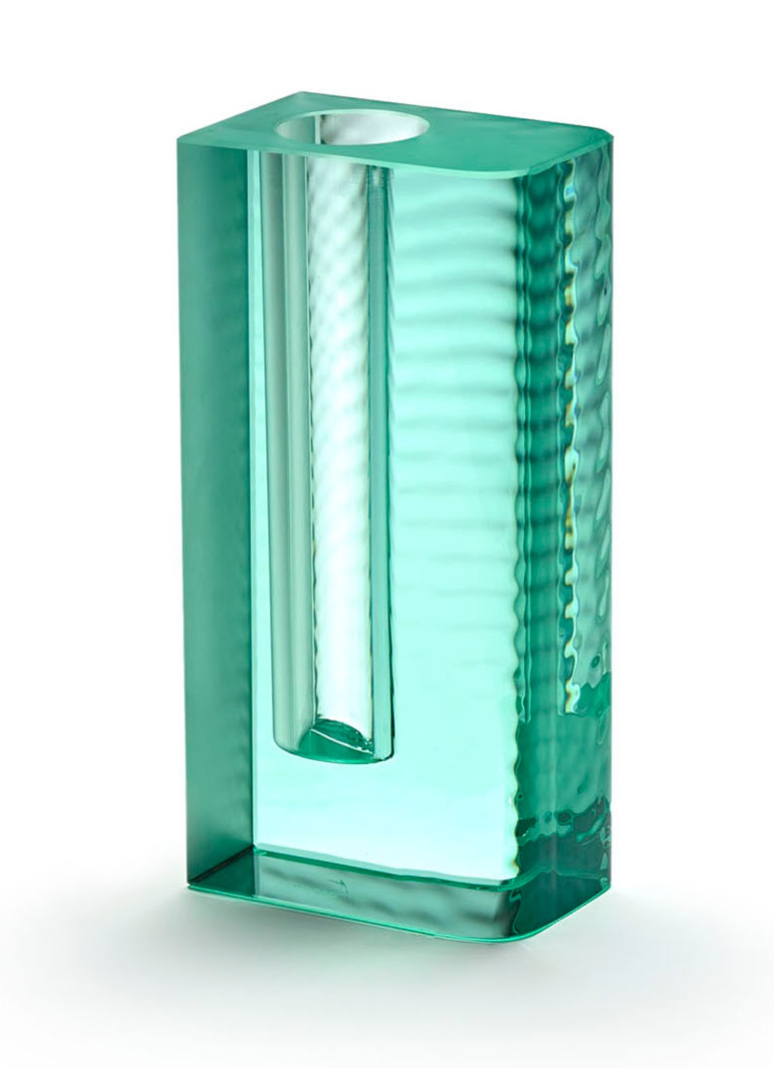 Serax Edu 3 by Ann Demeulemeester vaas 24 cm - voorkant turquoise
