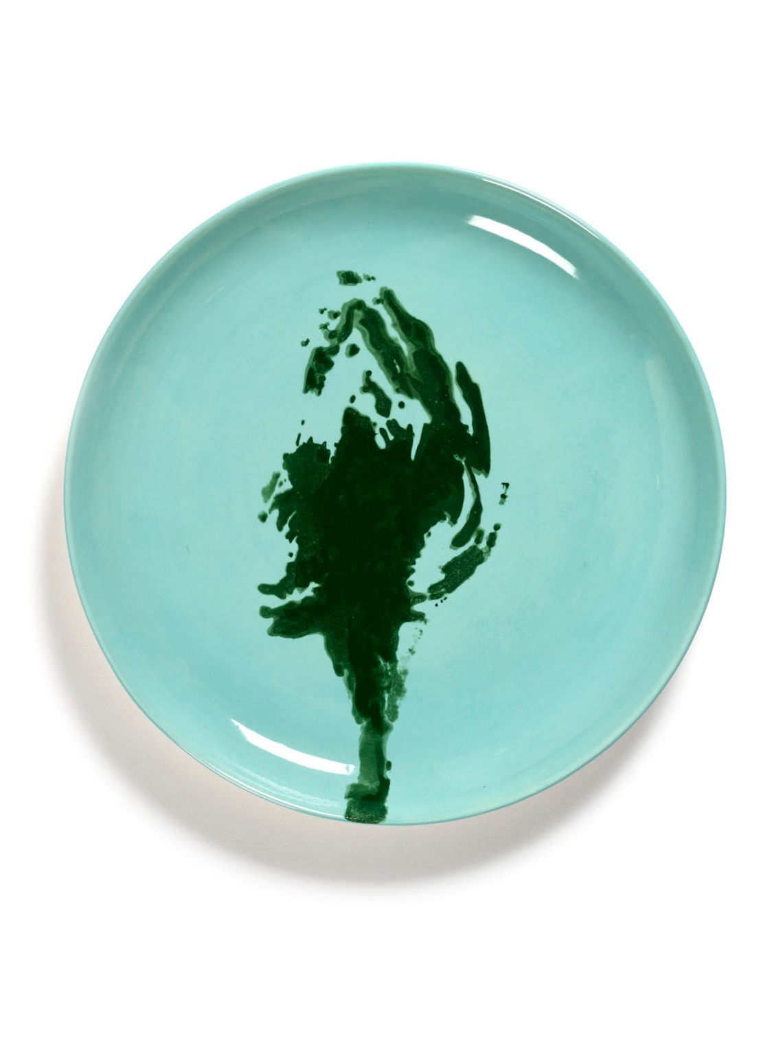 Serax FEAST Azure Artisjok M dinerbord 22,5 cm - voorkant 2 turquoise