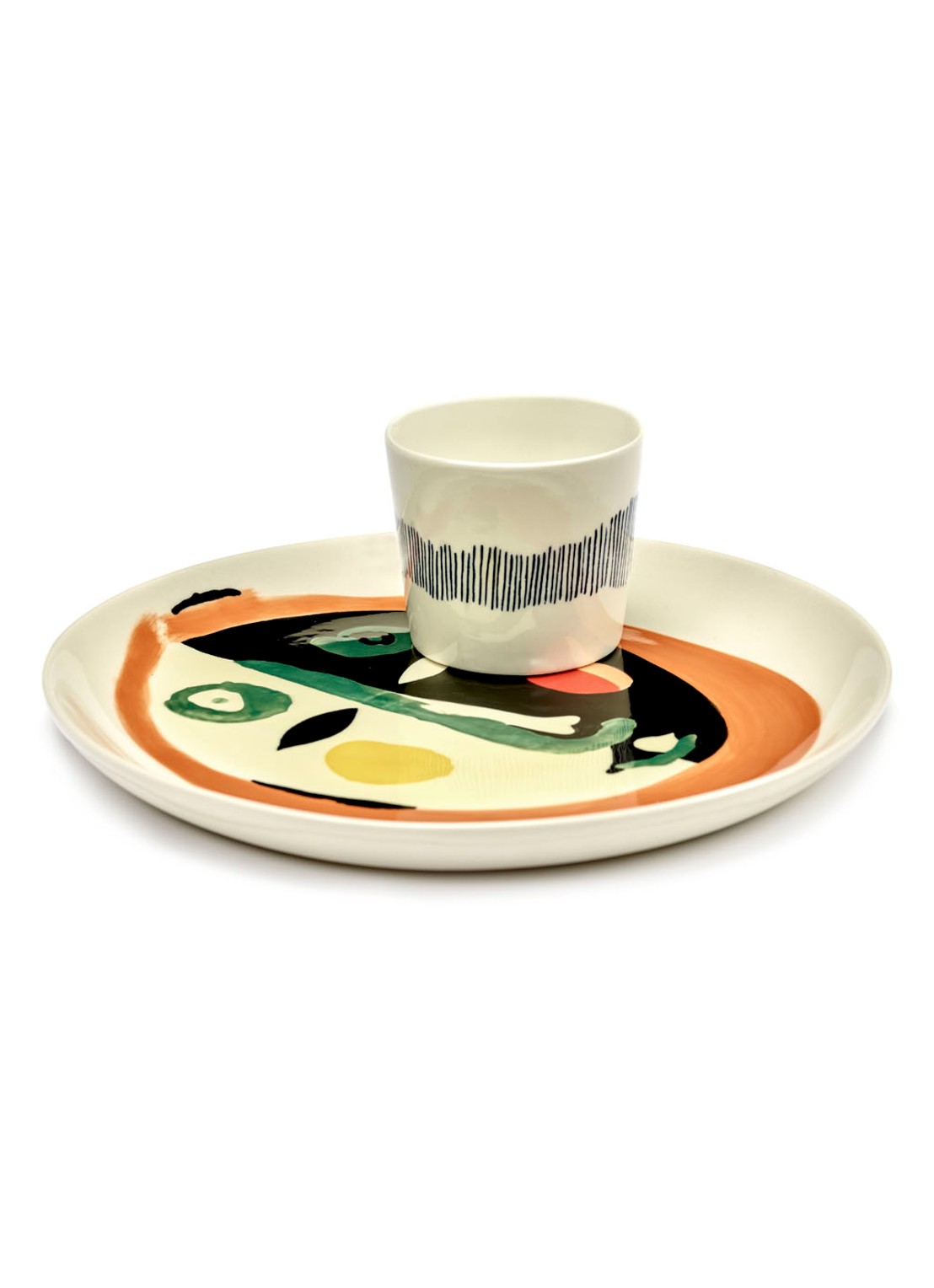 Serax FEAST Face 1 M dinerbord 22,5 cm - detail 4 gebroken wit