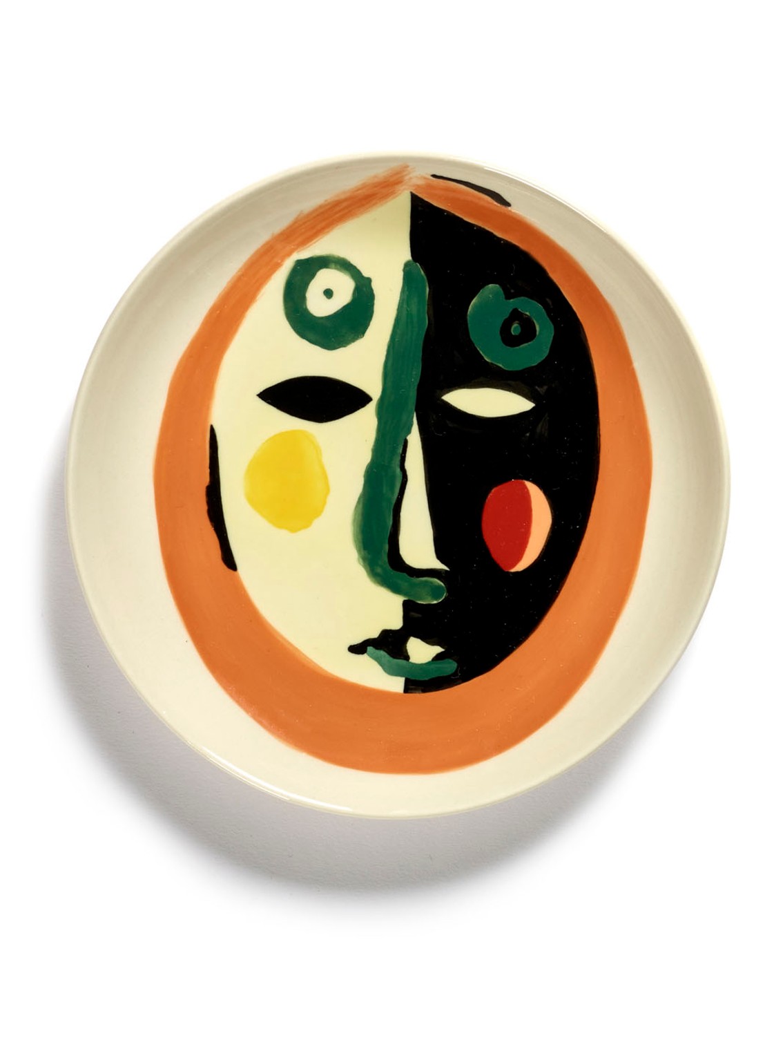 Serax FEAST Face 1 XS ontbijtbord 16 cm - voorkant gebroken wit