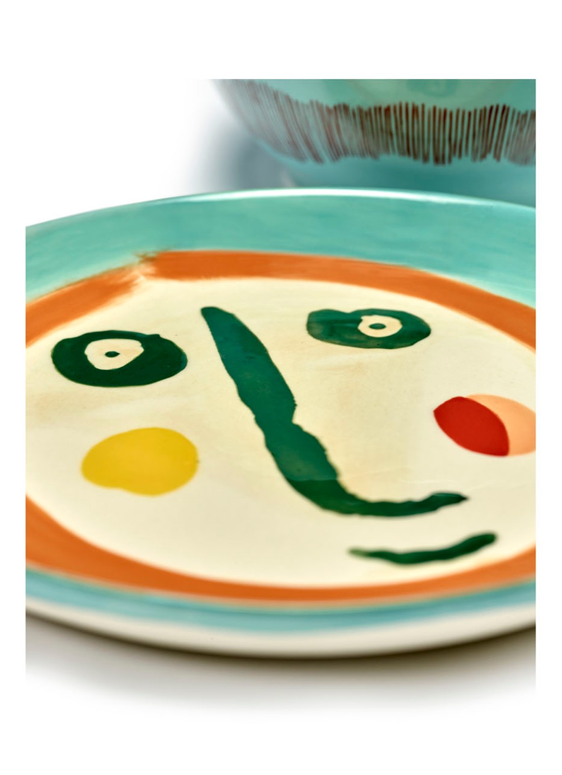 Serax FEAST Face 2 S ontbijtbord 19 cm - detail 2 turquoise