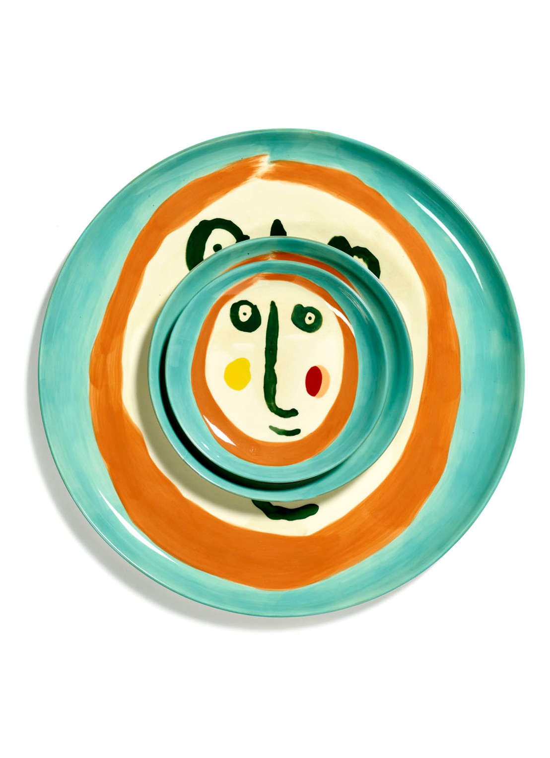 Serax FEAST Face 2 XS gebaksbordje 16 cm - detail 3 turquoise