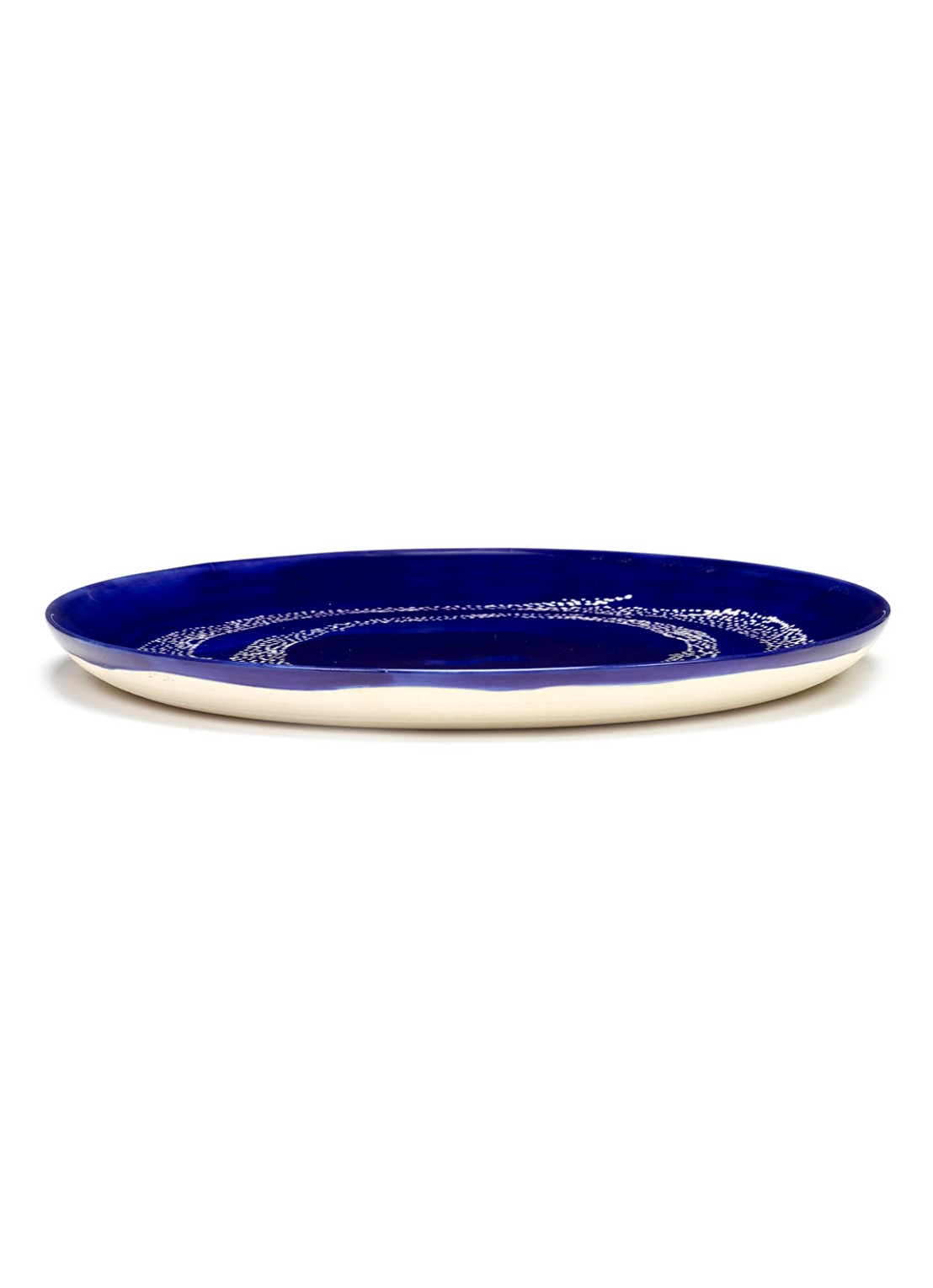 Serax FEAST Lapis Lazuli Swirl-Dots L dinerbord 26,5 cm - detail 3 donkerblauw
