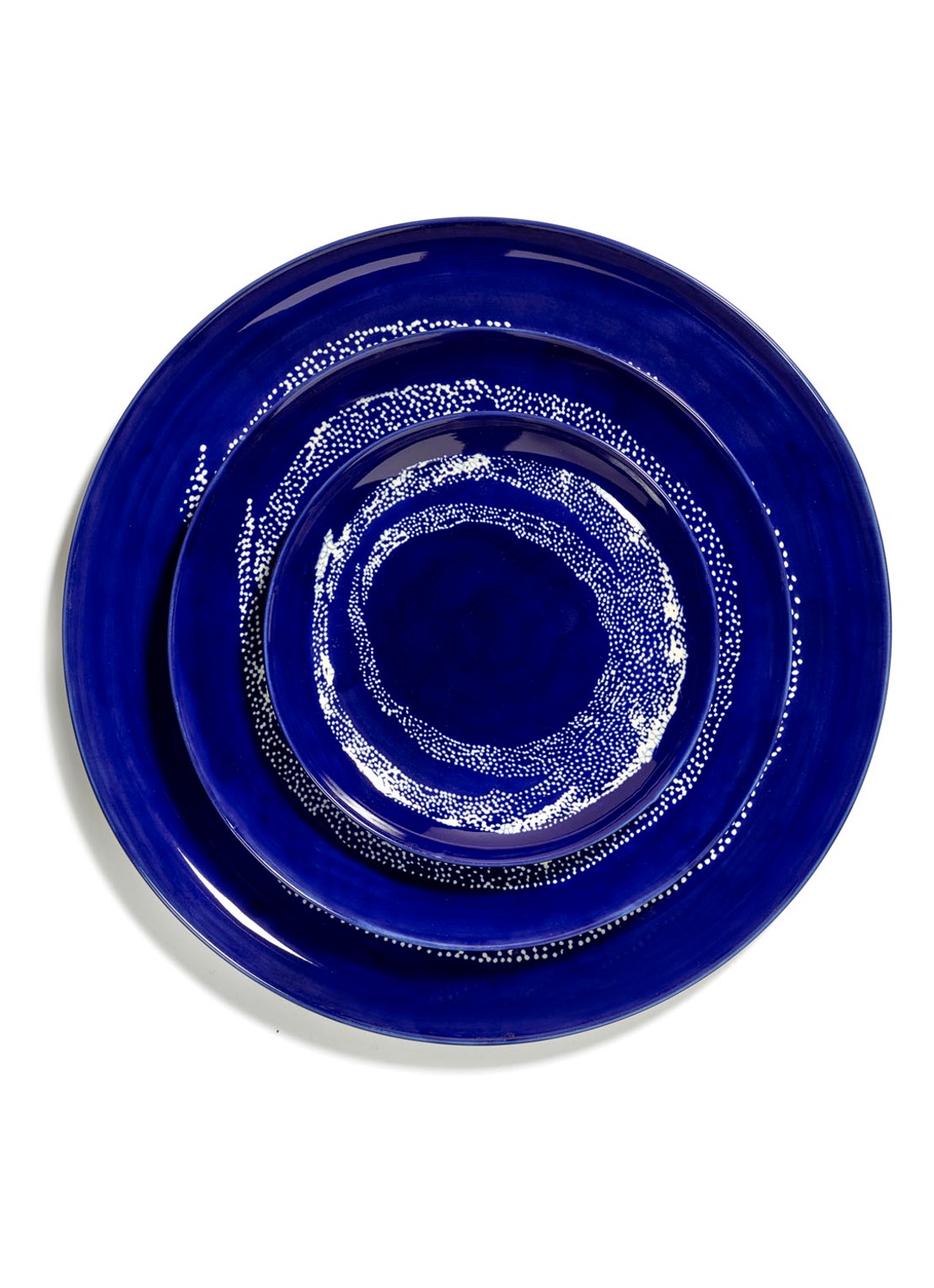 Serax FEAST Lapis Lazuli Swirl-Dots S ontbijtbord 19 cm - detail 5 donkerblauw