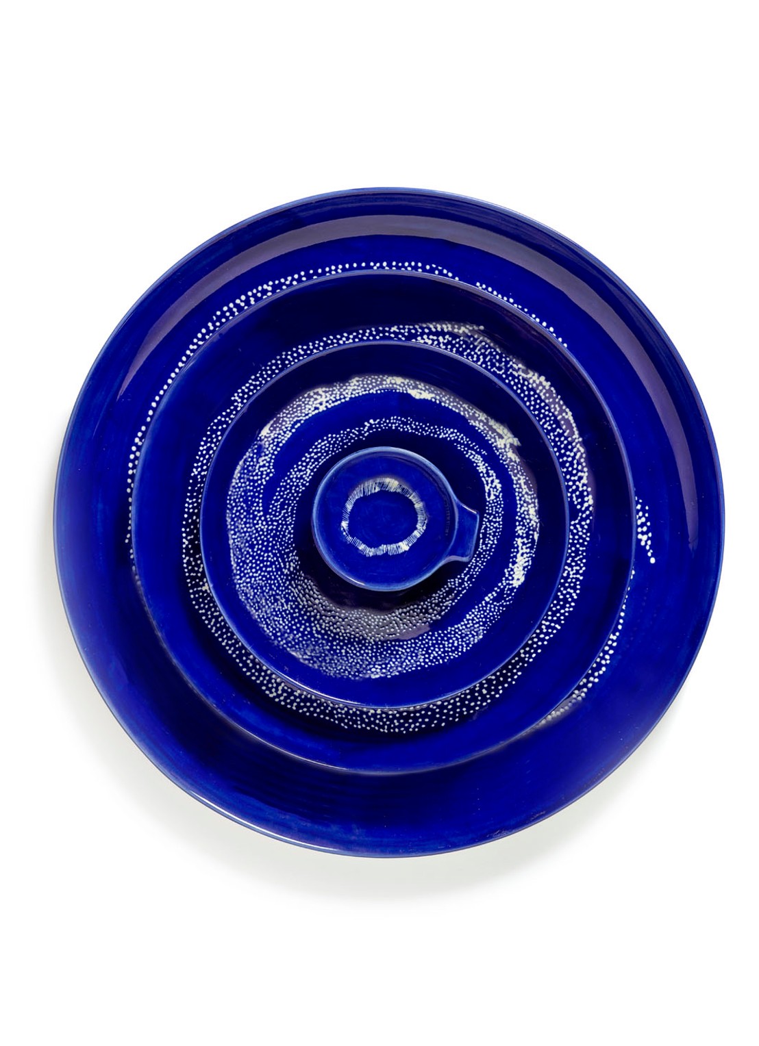 Serax FEAST Lapis Lazuli Swirl-Dots S ontbijtbord 19 cm - detail 6 donkerblauw