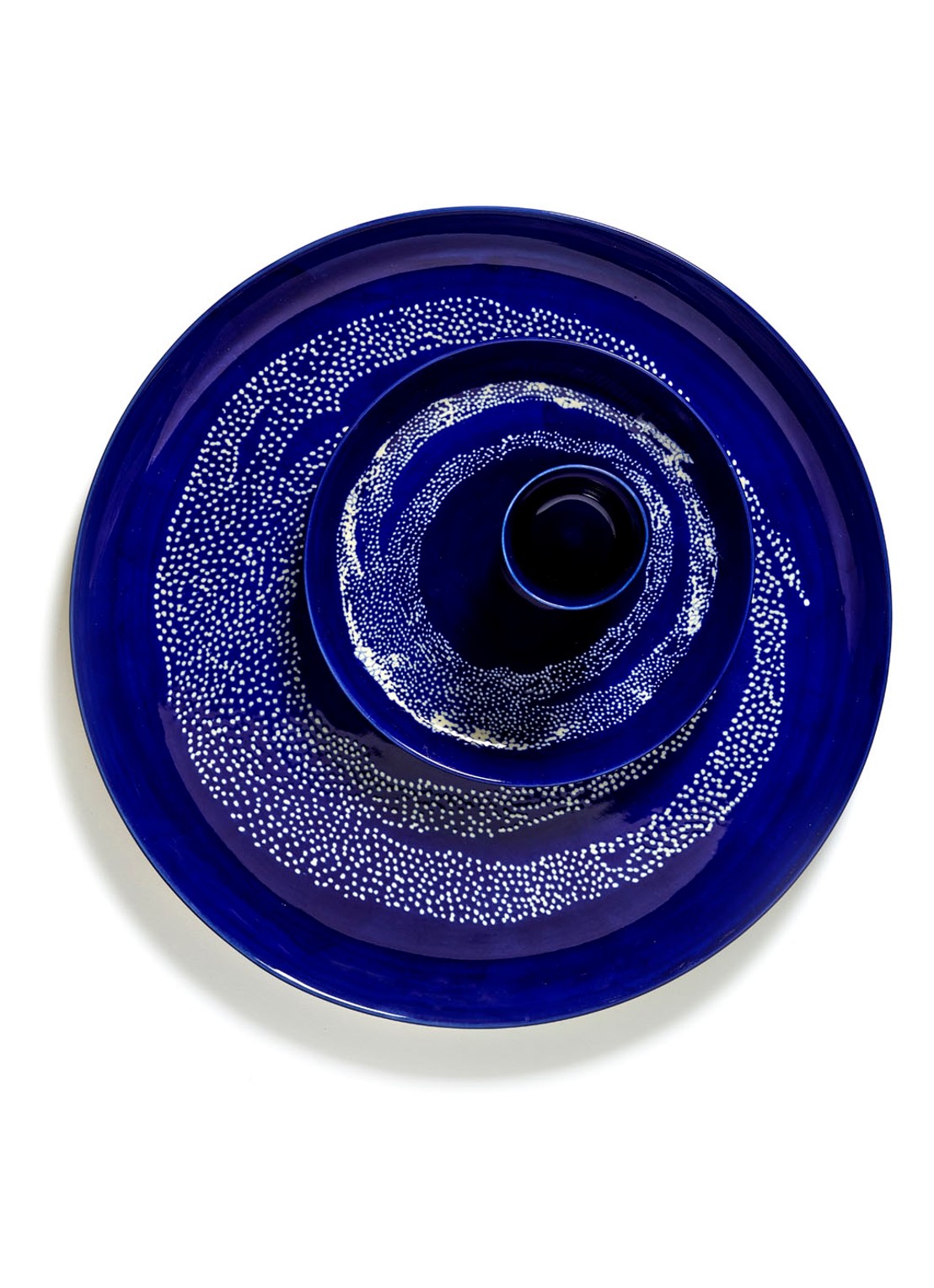 Serax FEAST Lapis Lazuli Swirl-Dots S ontbijtbord 19 cm - detail 7 donkerblauw
