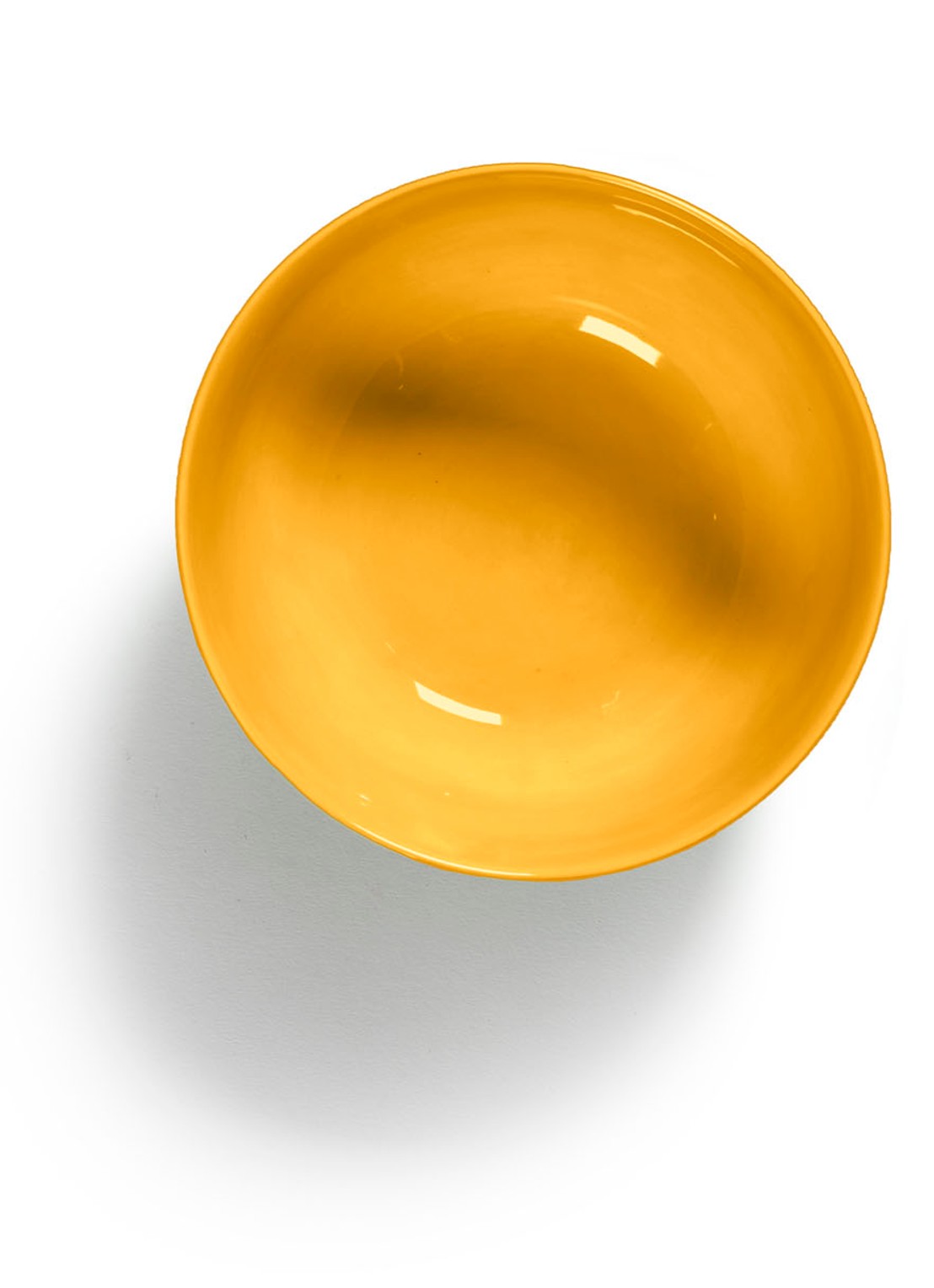 Serax FEAST Sunny Yellow Swirl-Stripes S kom 16 cm - detail geel