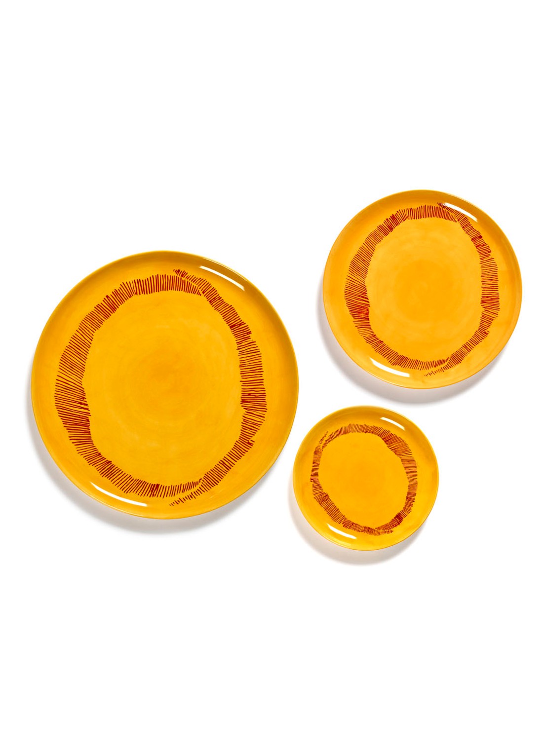 Serax FEAST Sunny Yellow Swirl-Stripes S ontbijtbord 19 cm - detail 2 geel