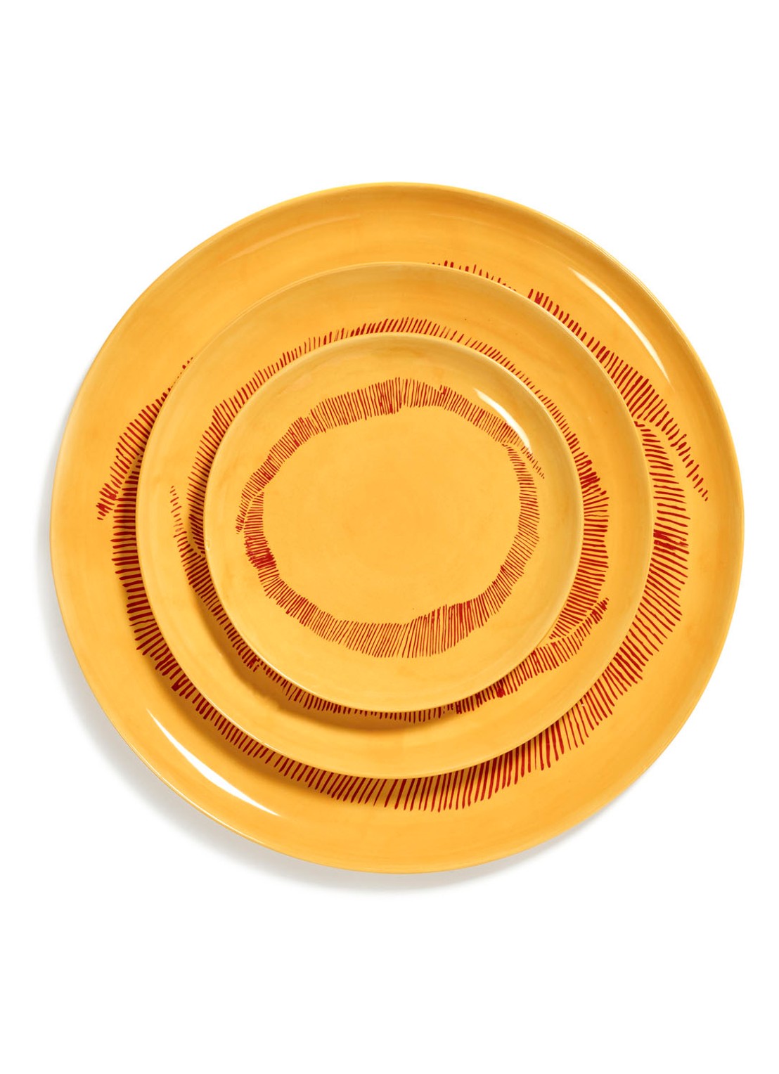 Serax FEAST Sunny Yellow Swirl-Stripes S ontbijtbord 19 cm - detail 3 geel