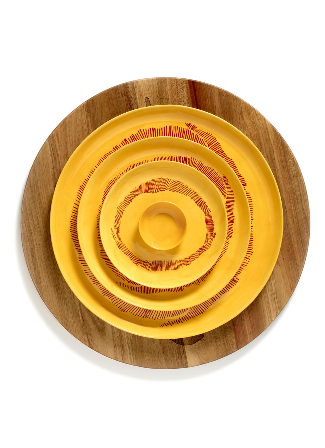 Serax FEAST Sunny Yellow Swirl-Stripes S ontbijtbord 19 cm - detail 5 geel