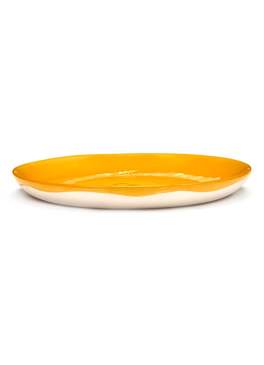 Serax FEAST Sunny Yellow Swirl-Stripes S ontbijtbord 19 cm - detail geel
