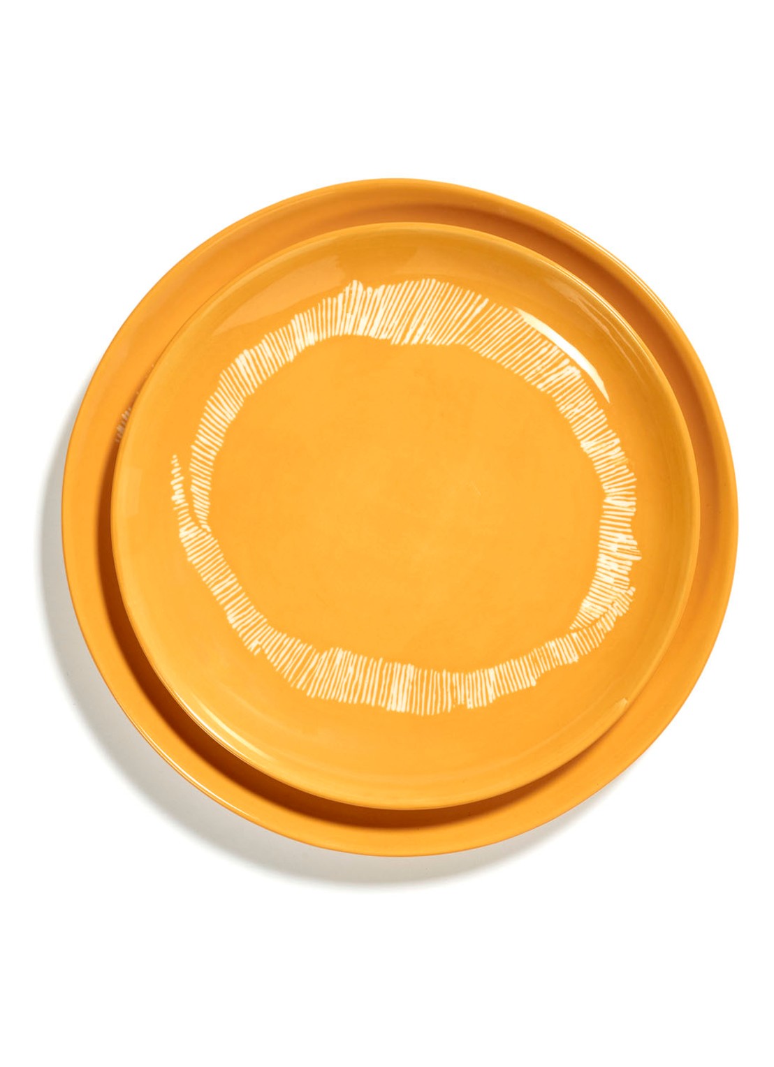 Serax FEAST Sunny Yellow Swirl-Stripes S ontbijtbord 19 cm - detail 3 geel