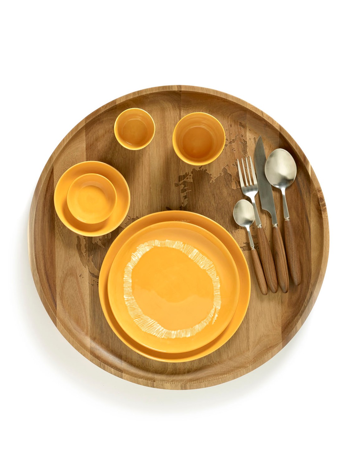 Serax FEAST Sunny Yellow Swirl-Stripes S ontbijtbord 19 cm - detail 4 geel