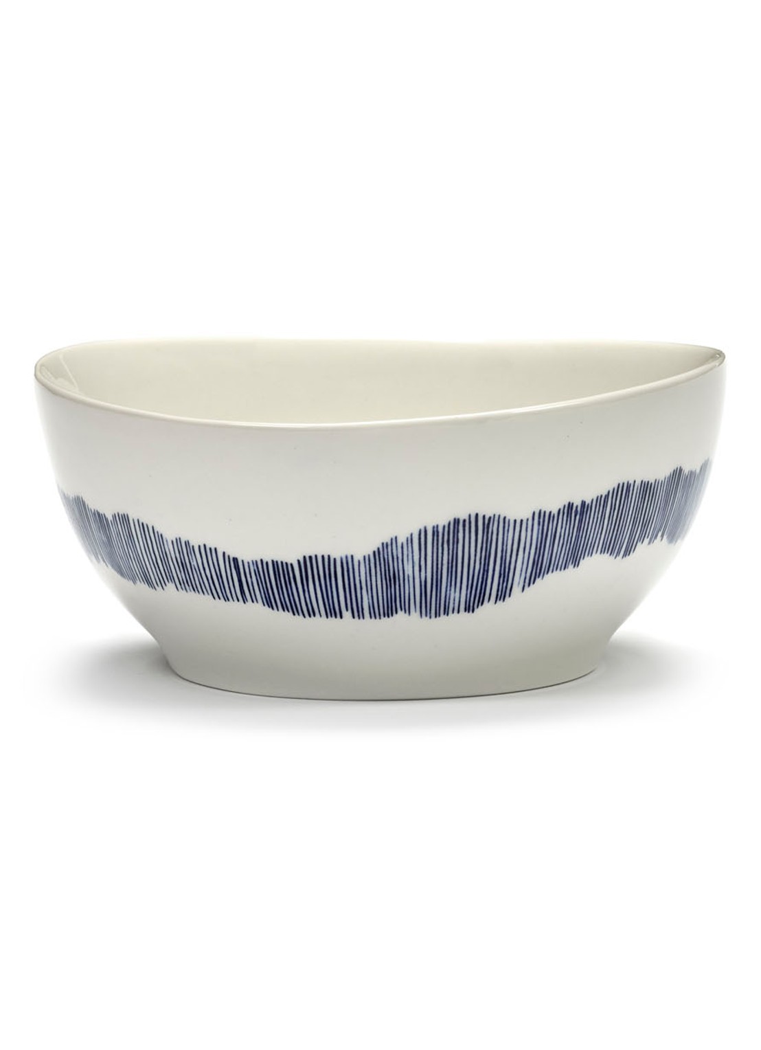 Serax FEAST Swirl-Stripes S kom 16 cm - voorkant 3 gebroken wit