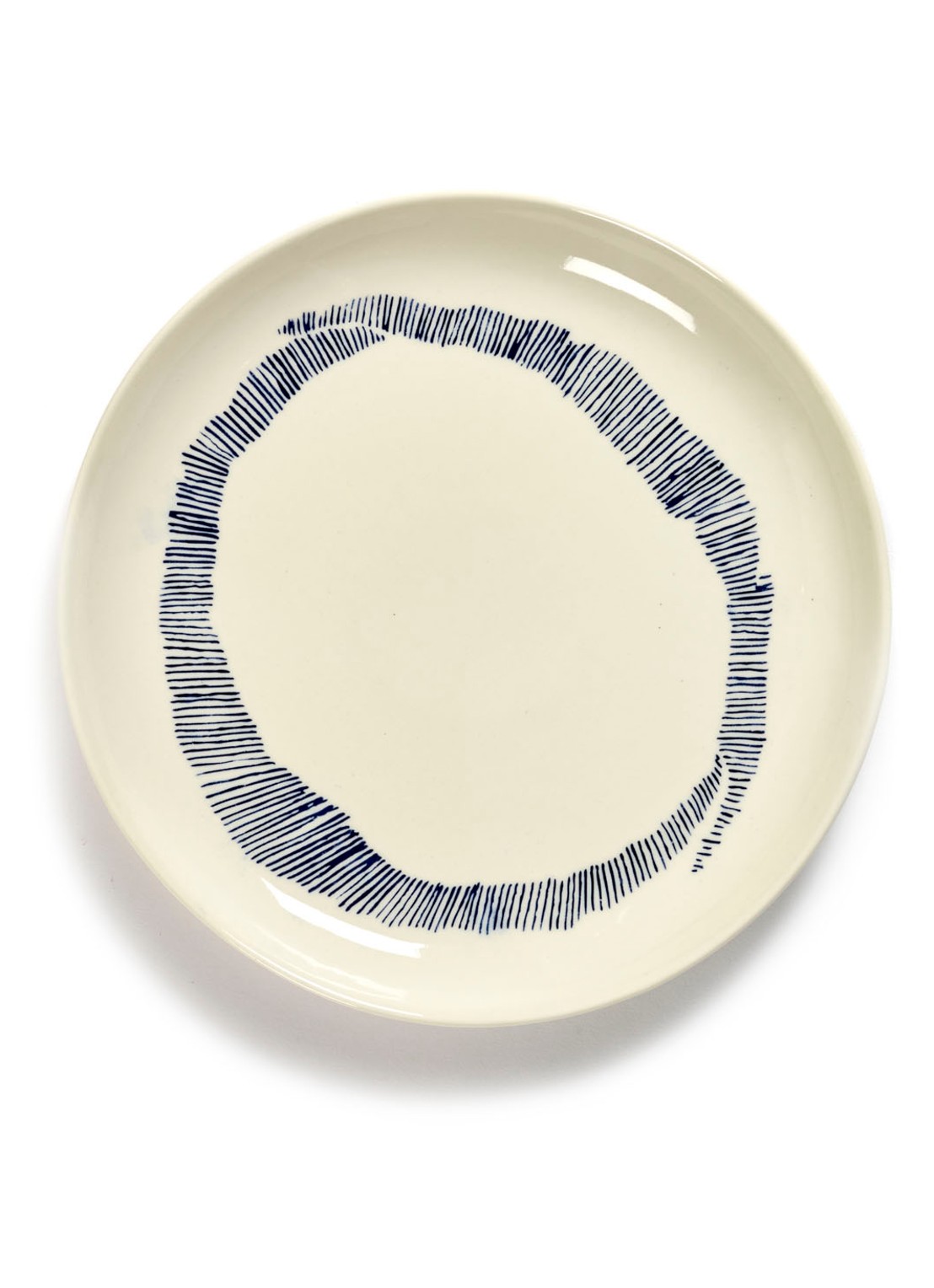 Serax FEAST Swirl-Stripes S ontbijtbord 19 cm - voorkant gebroken wit