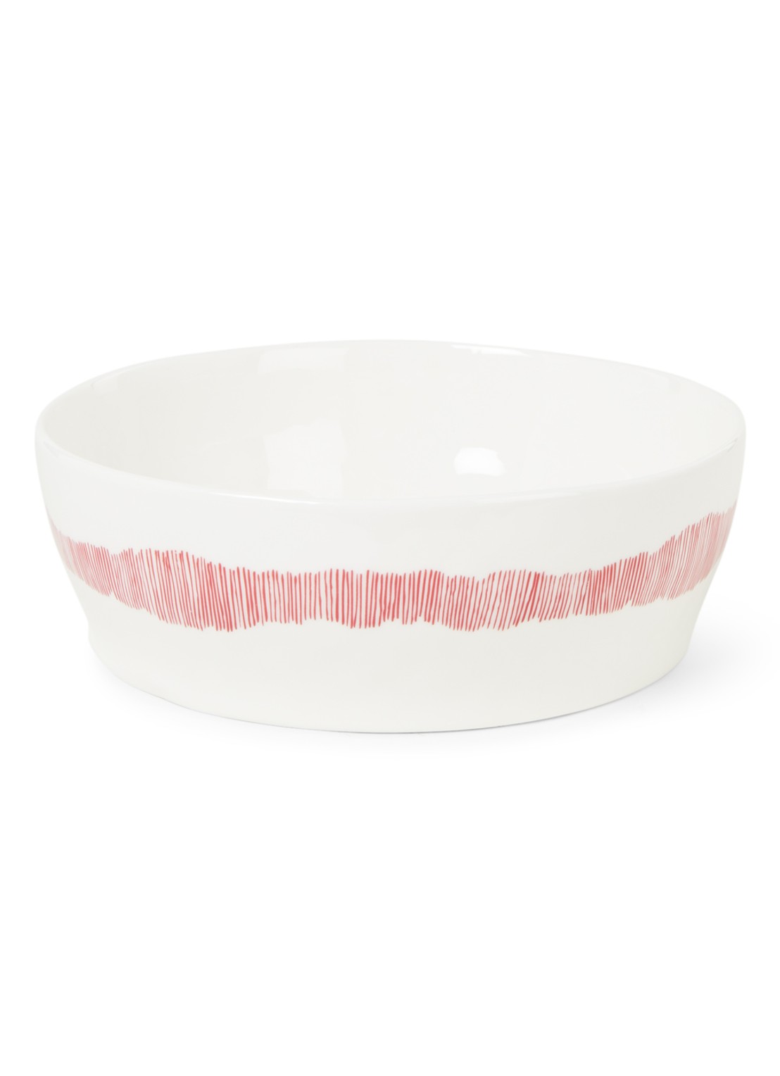 Serax FEAST Swirl-Stripes saladeschaal 29 cm  - voorkant gebroken wit
