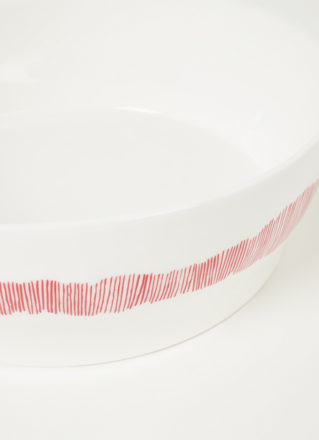 Serax FEAST Swirl-Stripes saladeschaal 29 cm  - voorkant 2 gebroken wit