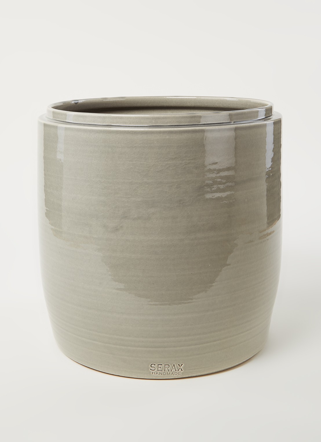 Serax Honey sierpot M van keramiek voor binnen Ø27 cm - voorkant 3 lichtgroen