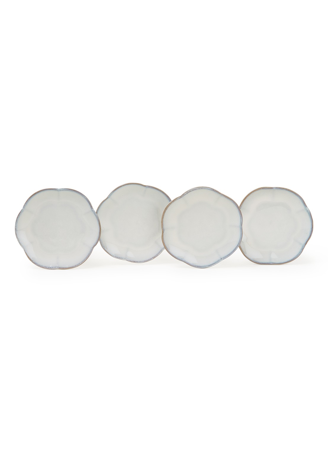 Serax Inku gebaksbordje M 14 cm set van 4 - voorkant wit