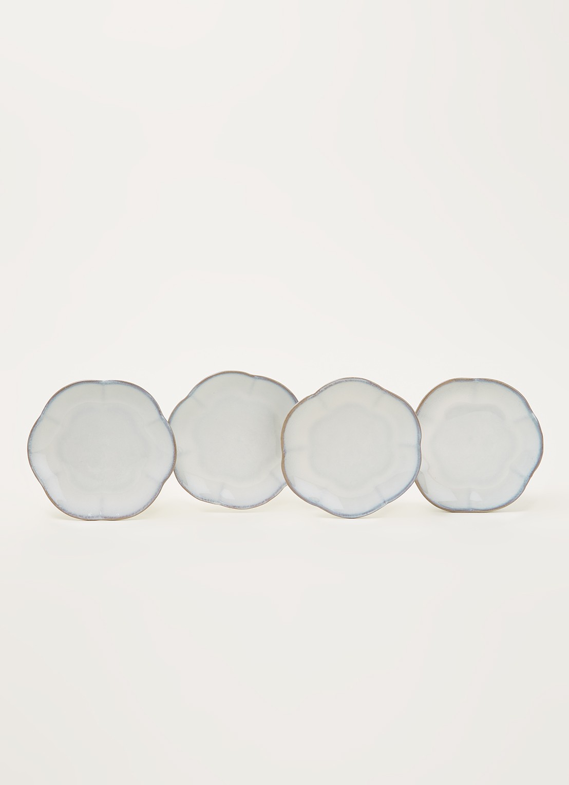 Serax Inku gebaksbordje M 14 cm set van 4 - voorkant 2 wit