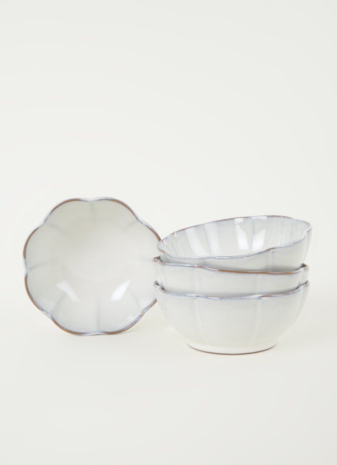 Serax Inku kom 15 cm set van 4  - voorkant 2 wit