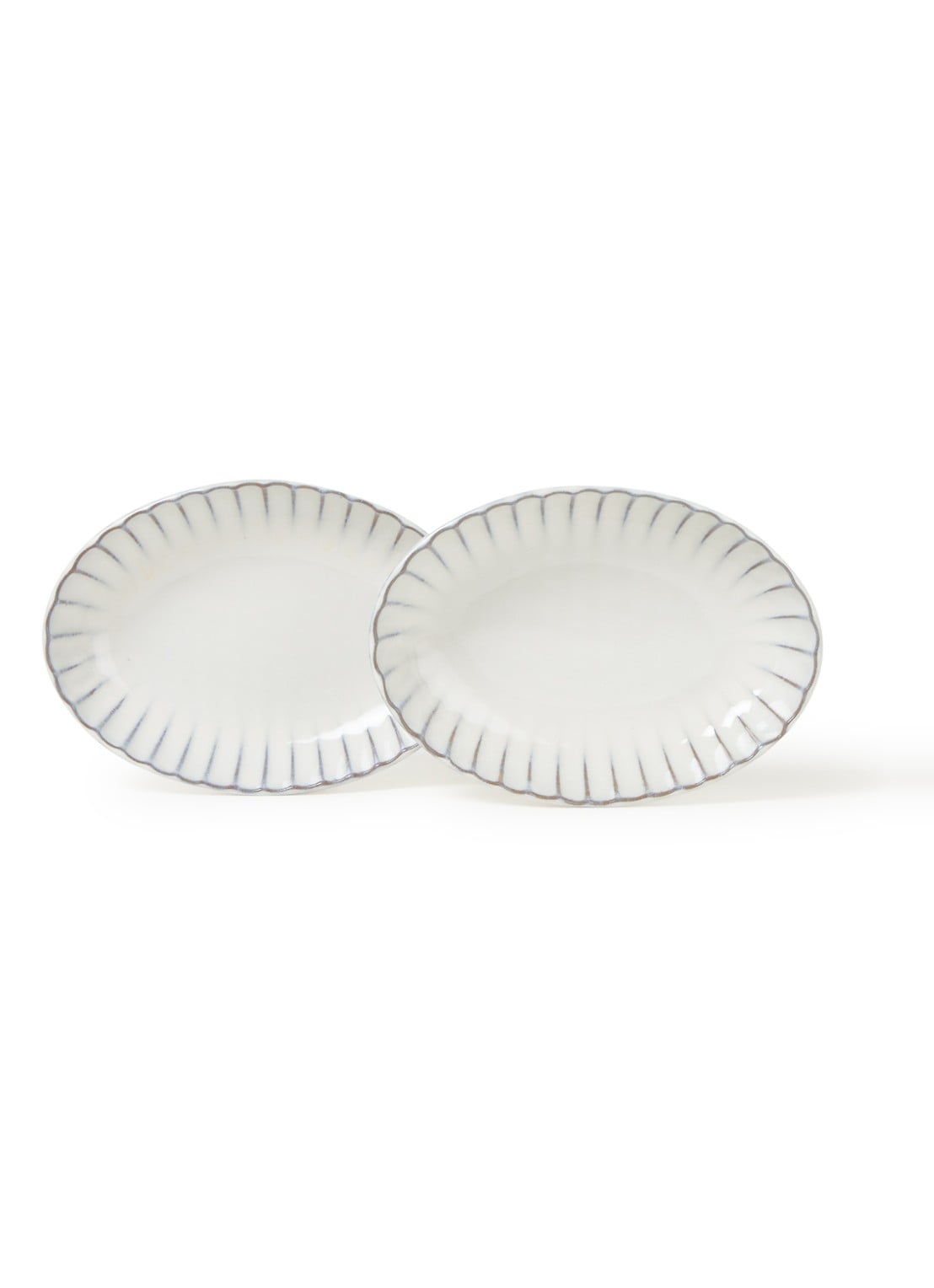 Serax Inku L serveerschaal 19 cm set van 2 - voorkant wit