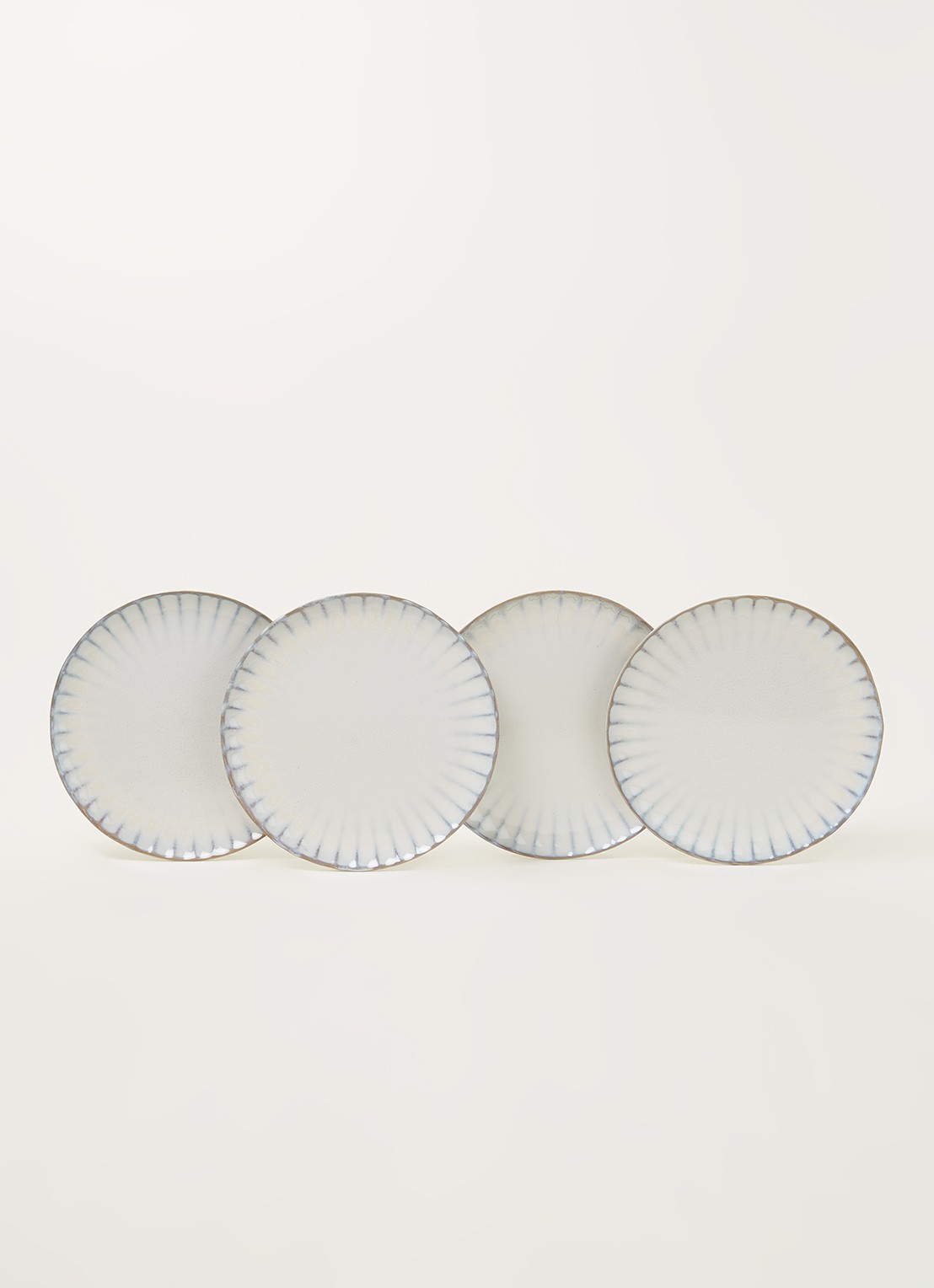 Serax Inku ontbijtbord 21 cm set van 4 - voorkant 3 wit