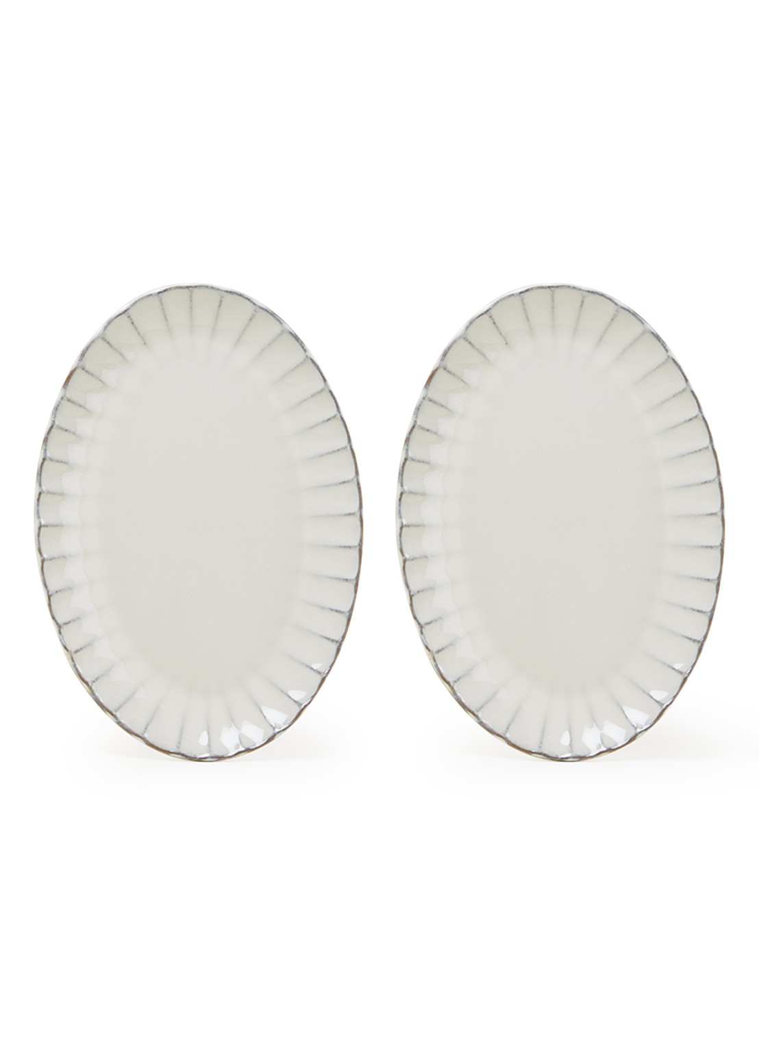 Serax Inku serveerschaal 25 cm set van 2 - voorkant 2 wit