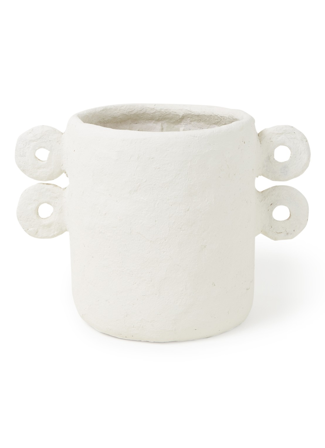 Serax Marie Papier Marche M bloempot 18 cm - voorkant wit