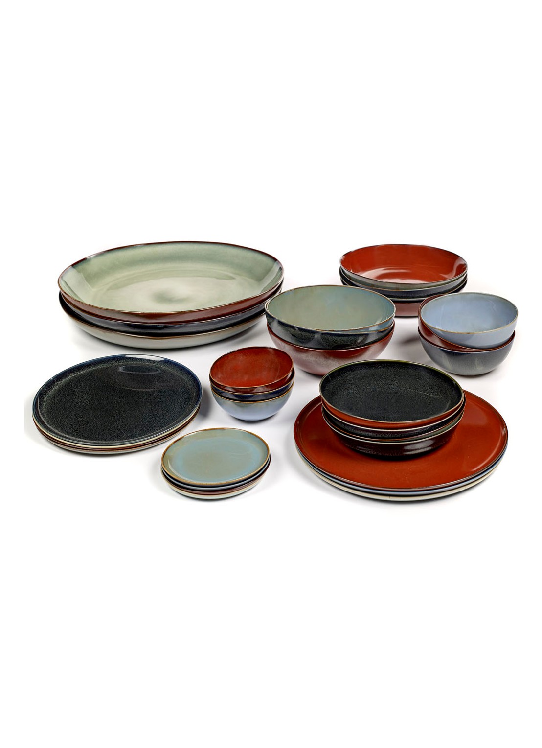 Serax Ontbijtbord 21 cm - voorkant 2 donkerblauw