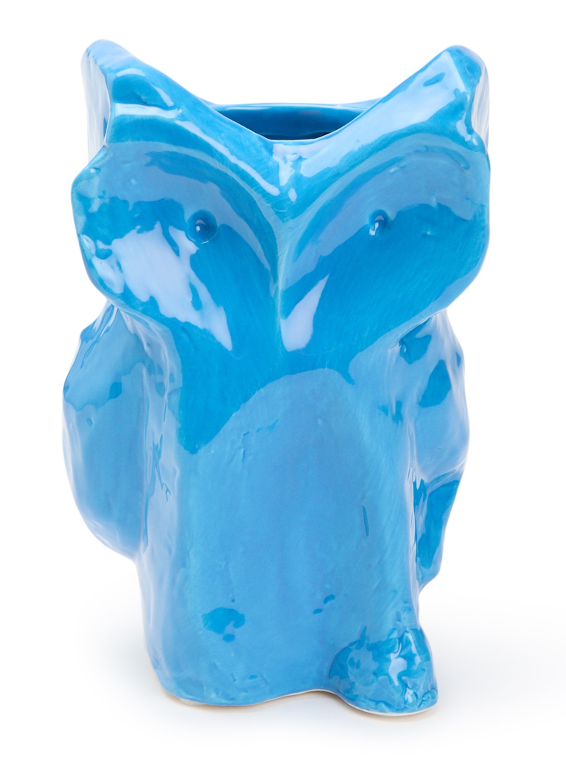 Serax Owl vaas van aardewerk S  - voorkant 3 blauw