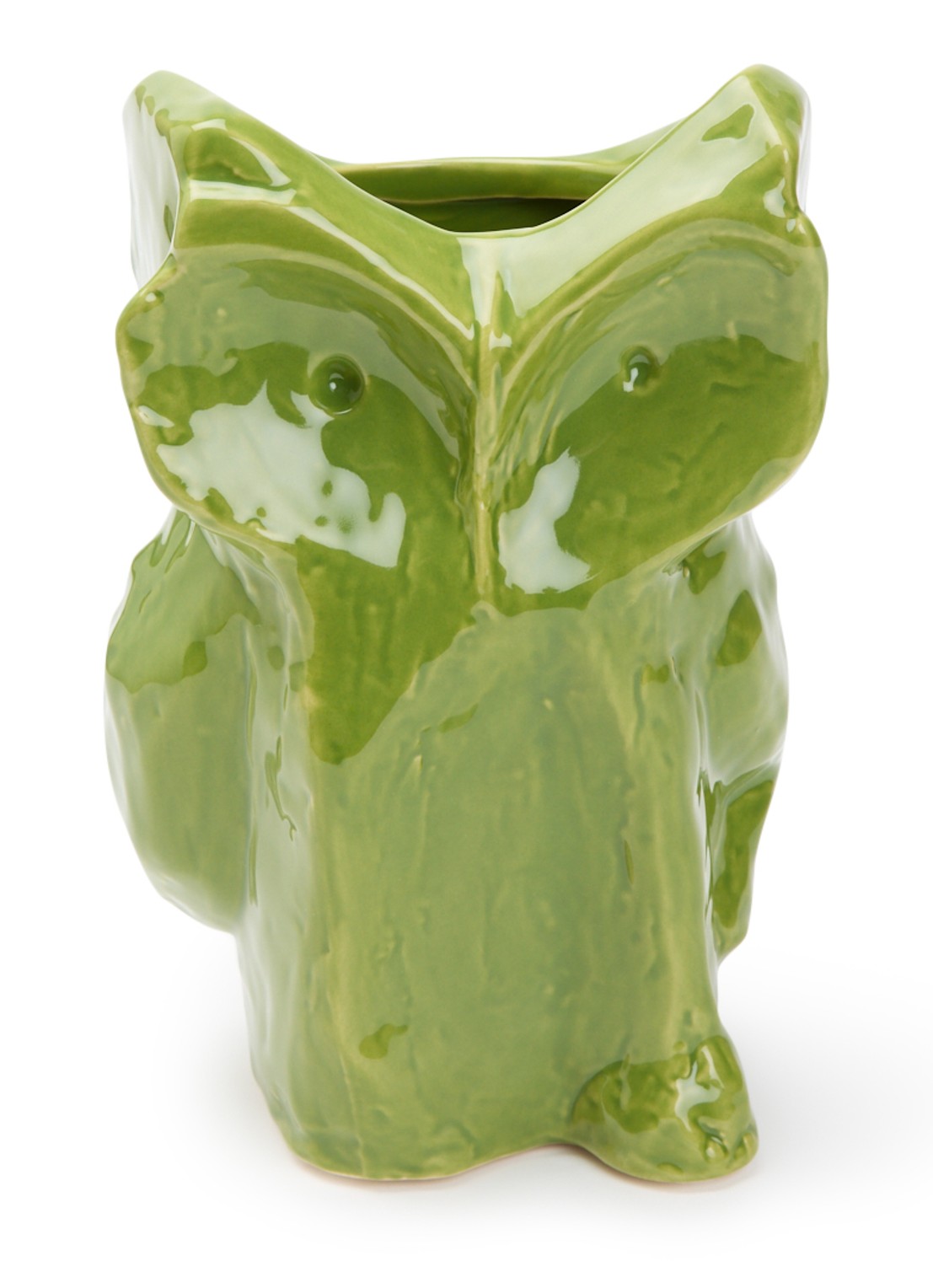 Serax Owl vaas van aardewerk S  - voorkant 4 groen